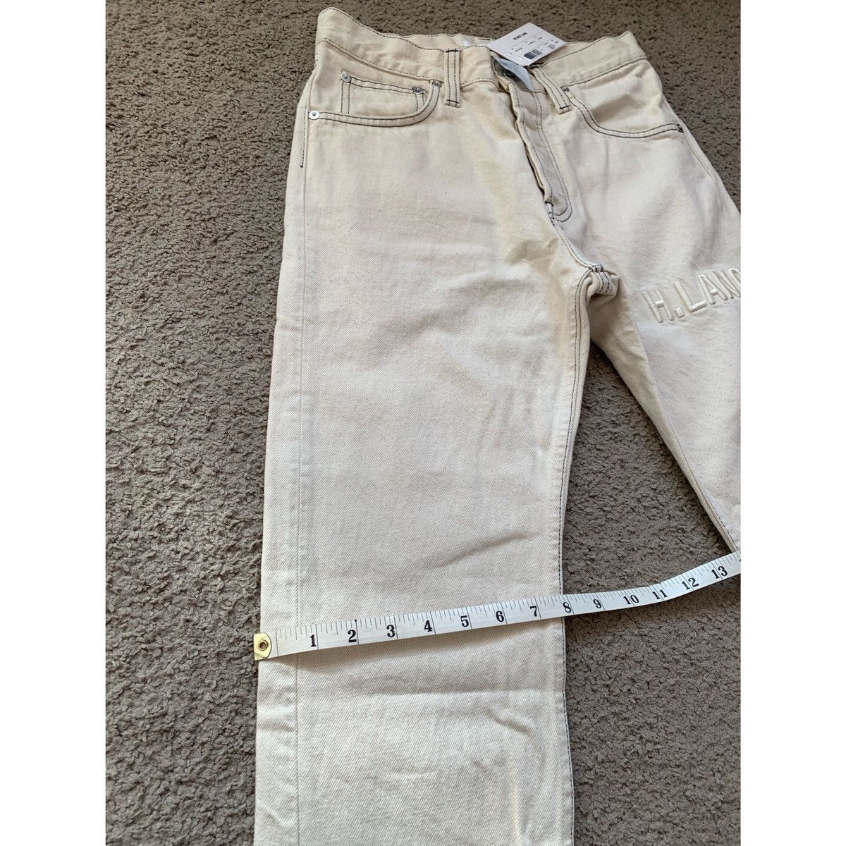 Helmut Lang HELMUT LANG MASC HI EMBROIDERED LOGO JEANS Size US 29 - 12 Thumbnail