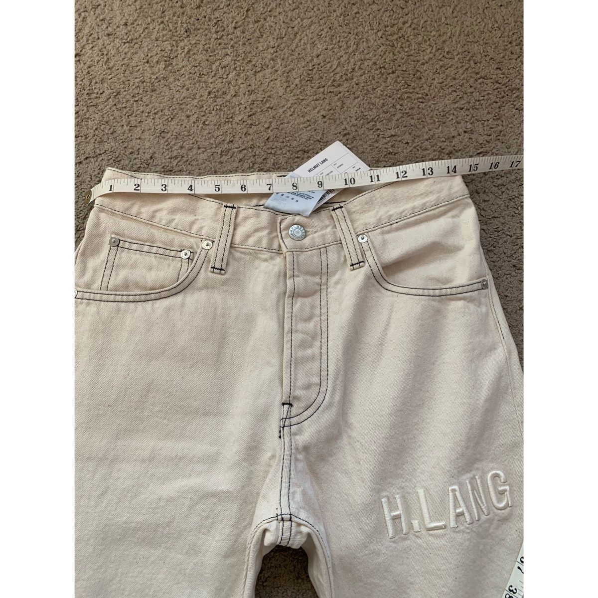 Helmut Lang HELMUT LANG MASC HI EMBROIDERED LOGO JEANS Size US 29 - 15 Thumbnail