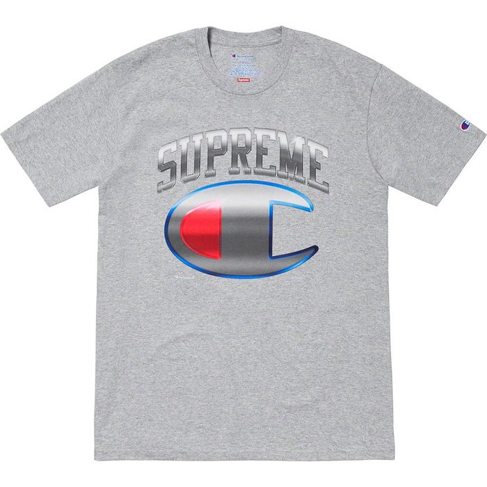 Supreme Supreme 19SS Champion Chrome S/S Top Heather Grey L | Grailed