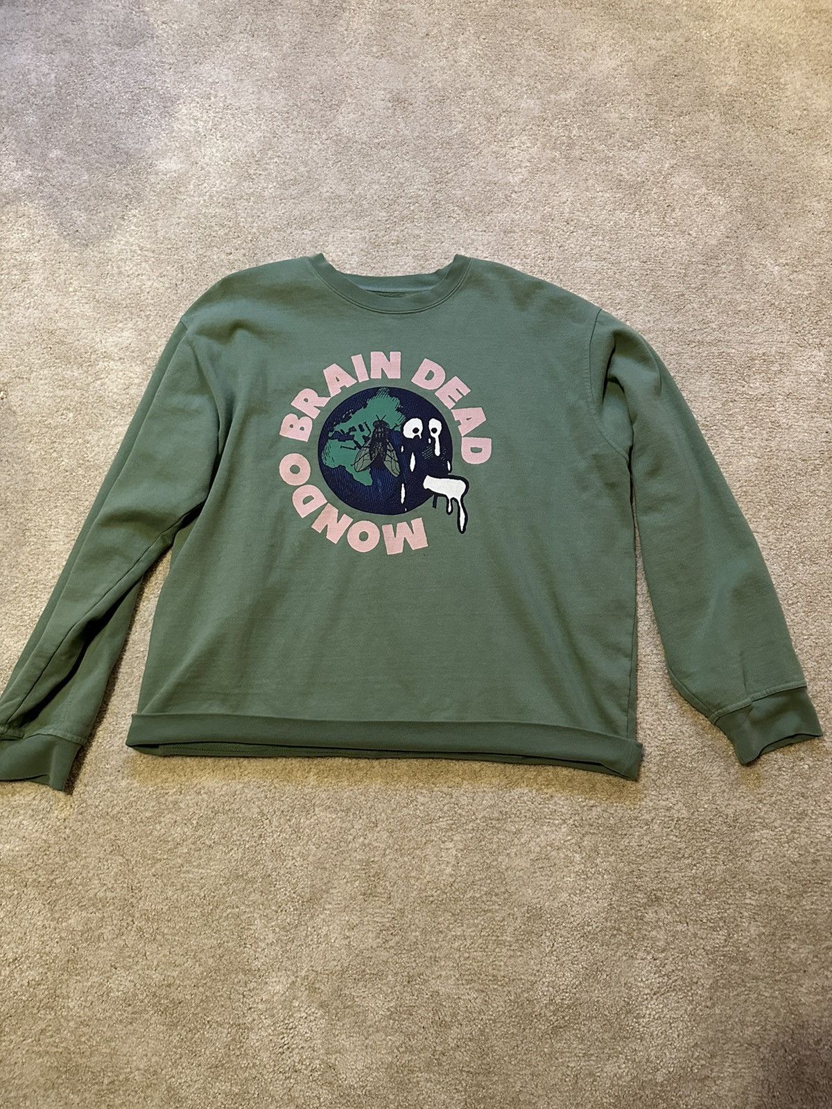 image of Brain Dead Sweatshirt in Green, Men's (Size XL)