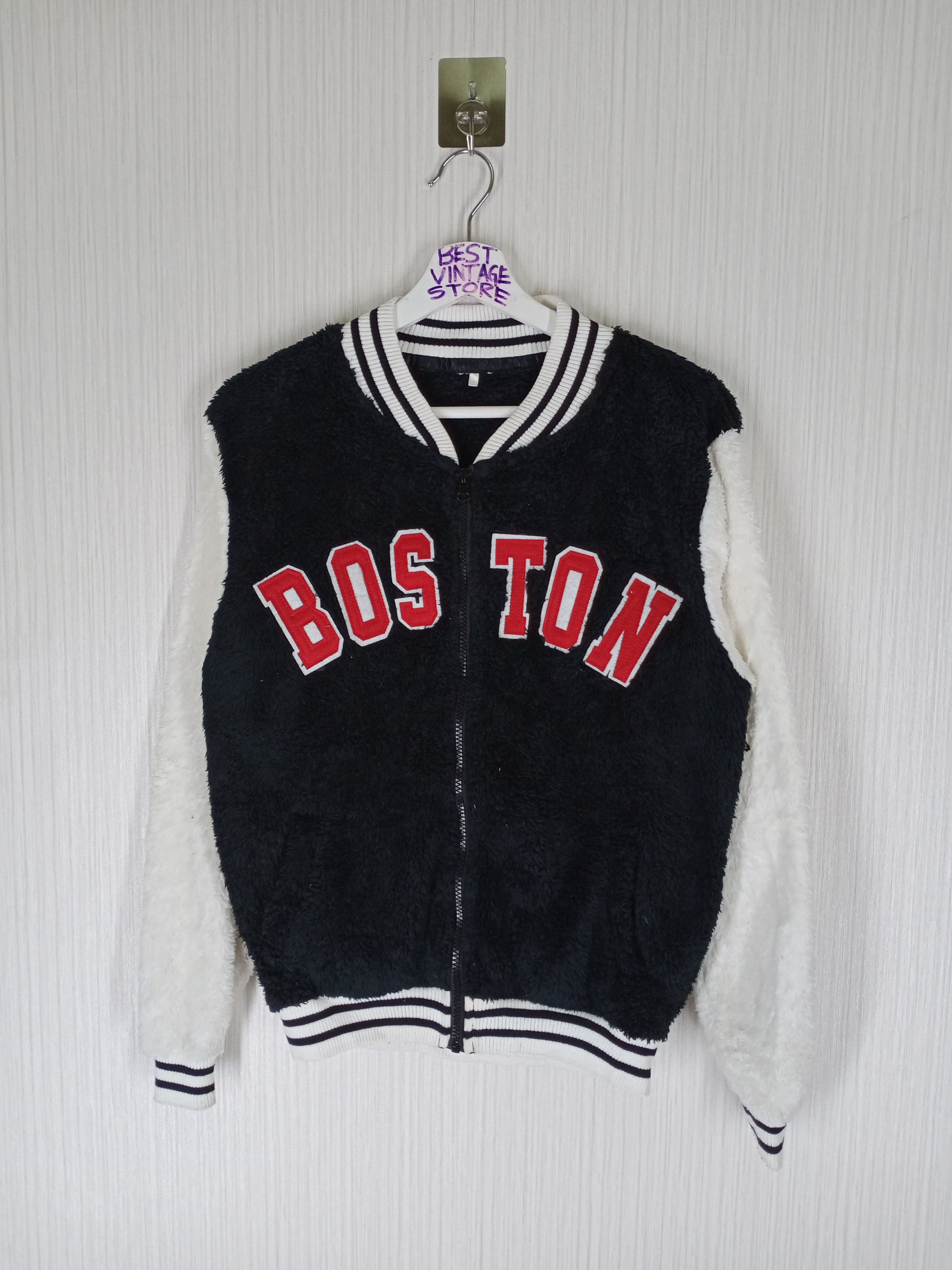MLB Vintage BOSTON Fleece Zip Up MLB Jacket Size US M / EU 48-50 / 2 - 1 Thumbnail