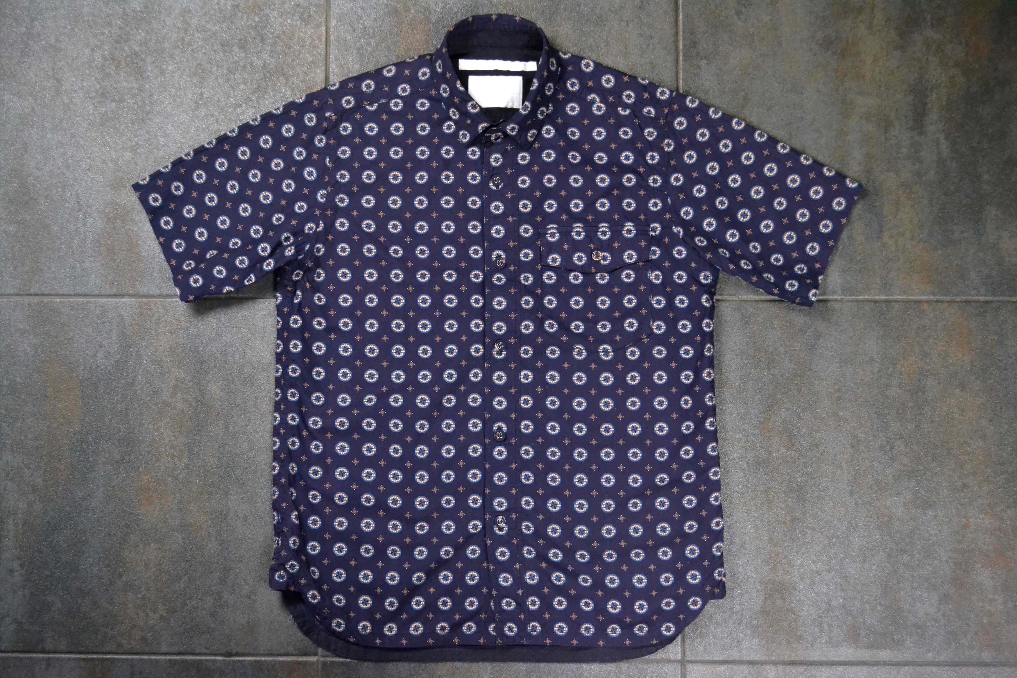 Japanese Brand × White Mountaineering SS13 White Mountaineering Button Up Short Sleeve Shirt Size US M / EU 48-50 / 2 - 5 Thumbnail
