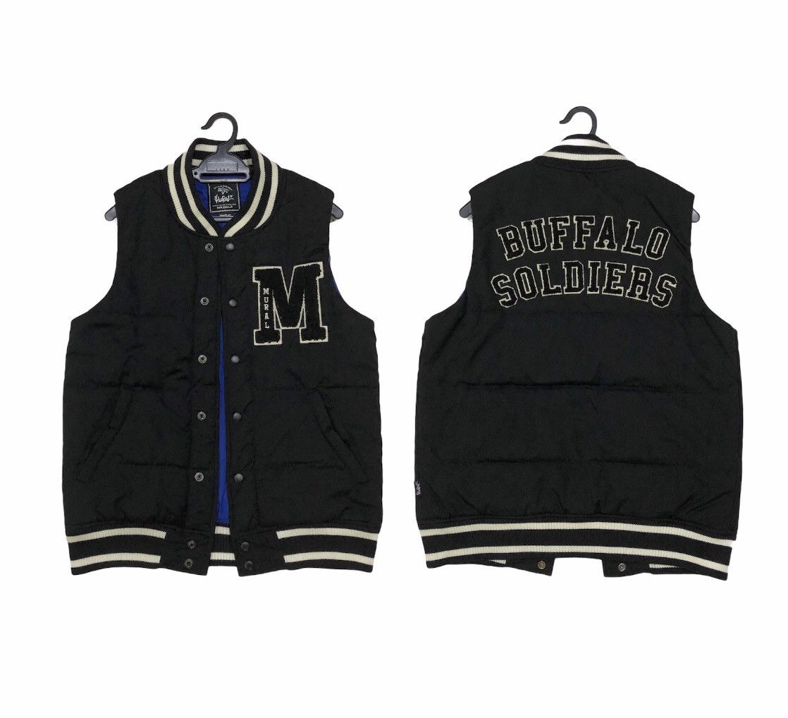 Japanese Brand Buffalo Soldiers Official Wear Mural Puffer Vest Jacket Size US M / EU 48-50 / 2 - 2 Thumbnail