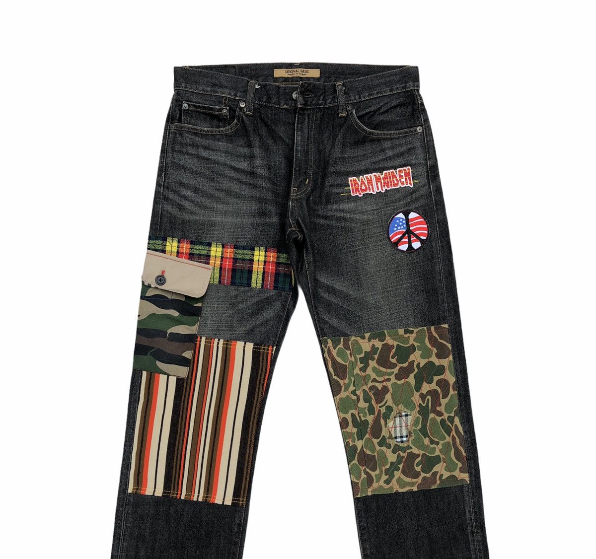 Uniqlo Uniqlo Regular Fit Straight Custom Patchwork Size US 33 - 2 Thumbnail