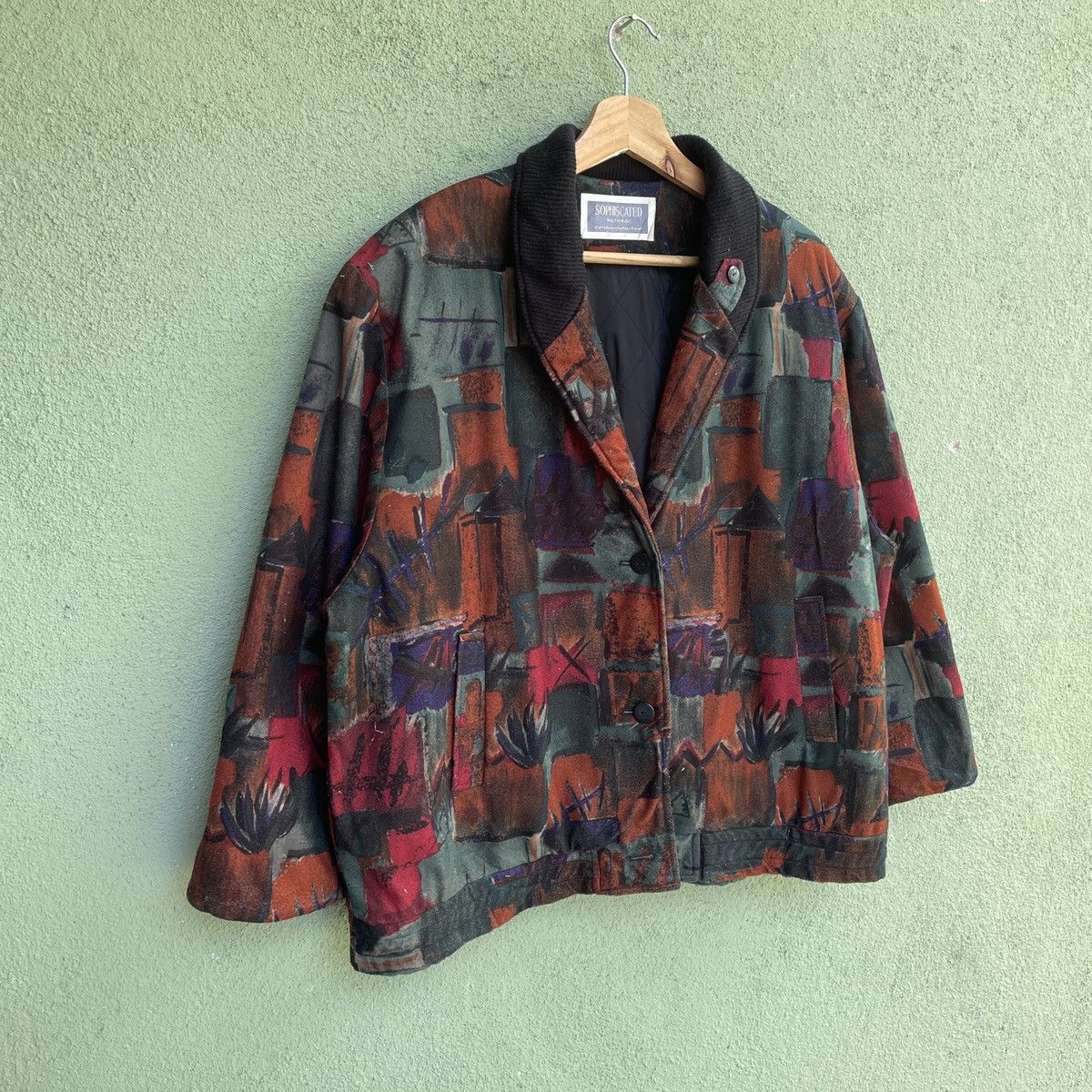 Japanese Brand Vintage SOPHISCATED NATURAL Art Design Coat Jacket Size US XL / EU 56 / 4 - 2 Thumbnail