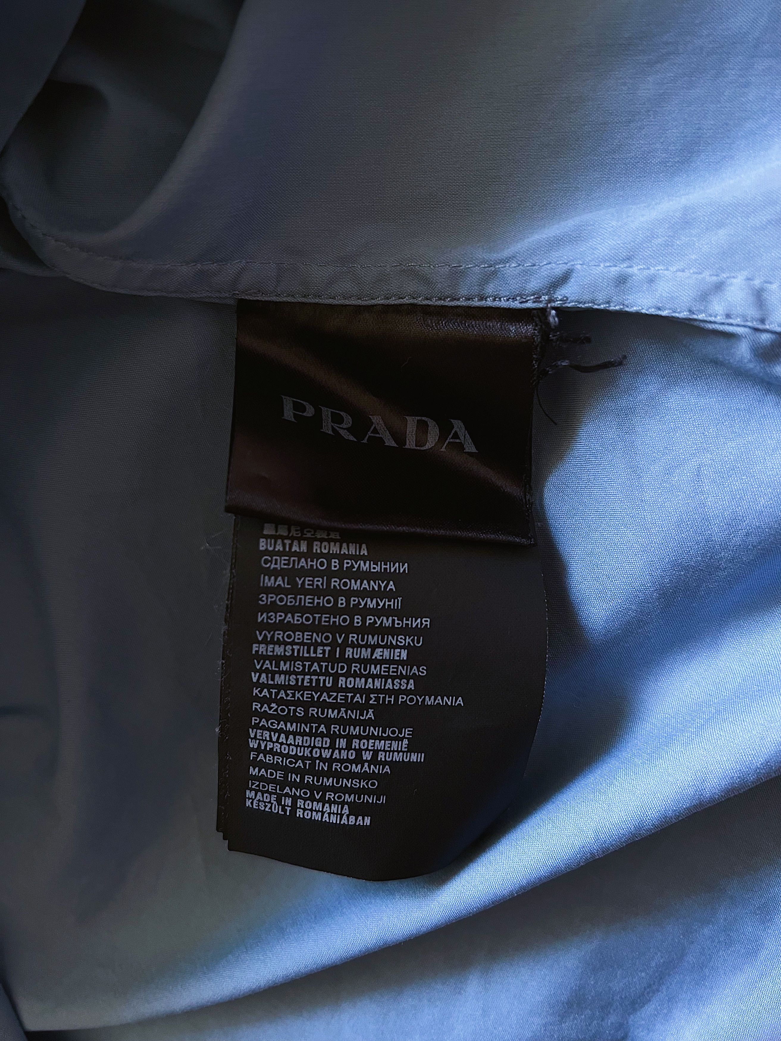 Prada SS14 Prada Red Stripe Cotton Nylon Blend Long Sleeve Shirt Size US L / EU 52-54 / 3 - 13 Thumbnail