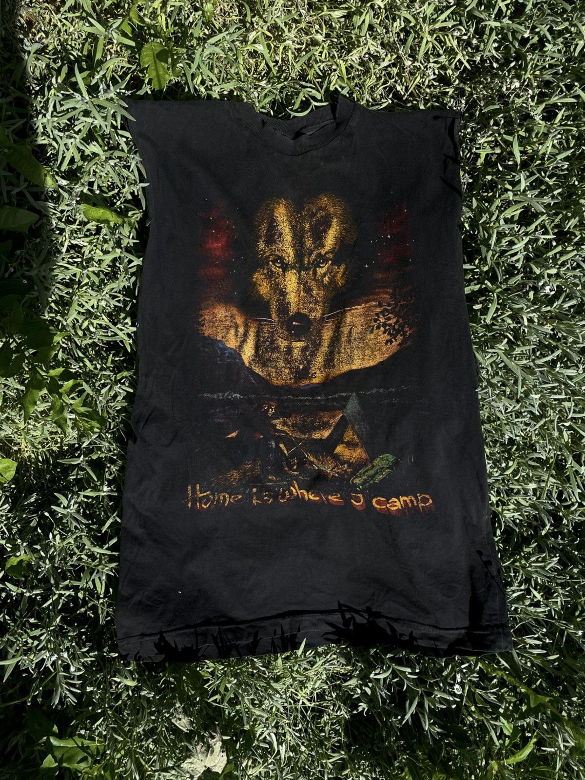 Band Tees 90s Vintage Nature Trashed Chopped Faded Tank Top Tee Size US M / EU 48-50 / 2 - 2 Thumbnail
