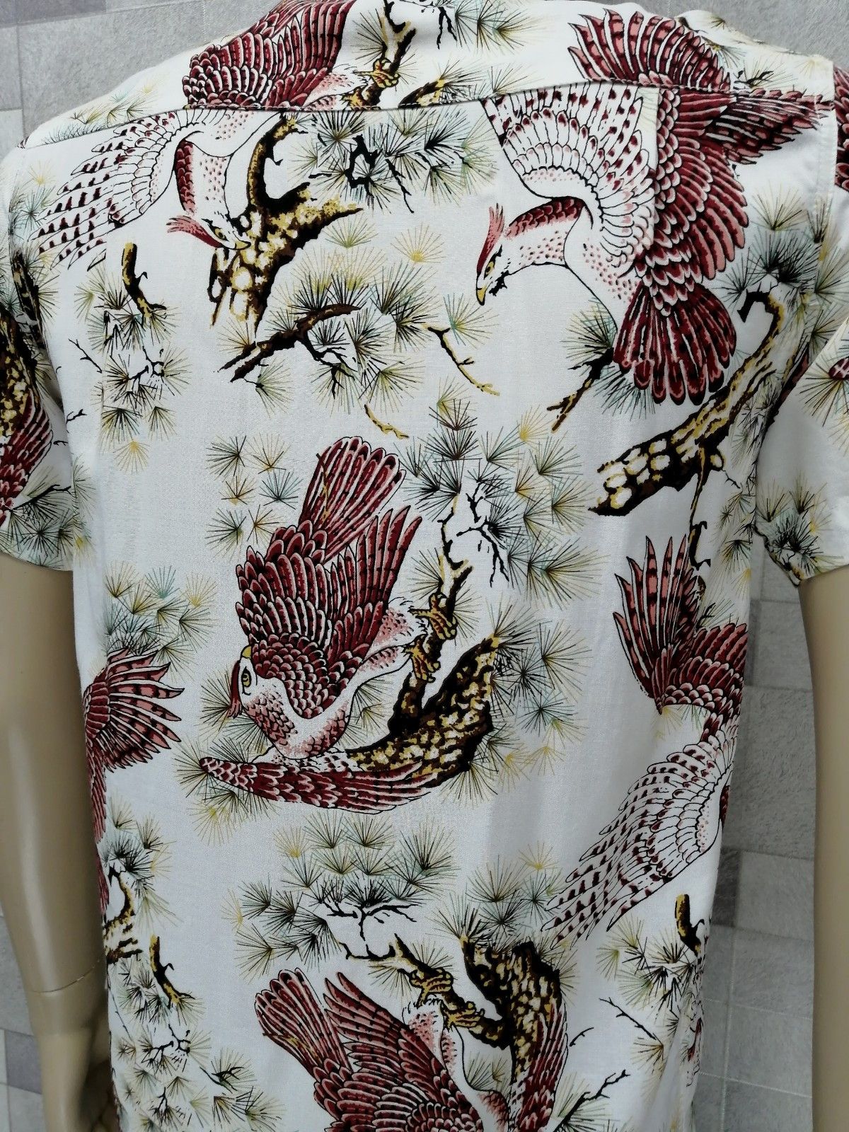 Japan Blue Very Rare💥Vintage 90's Japanese Sukajan Hawaii Rayon Shirt Size US S / EU 44-46 / 1 - 5 Thumbnail
