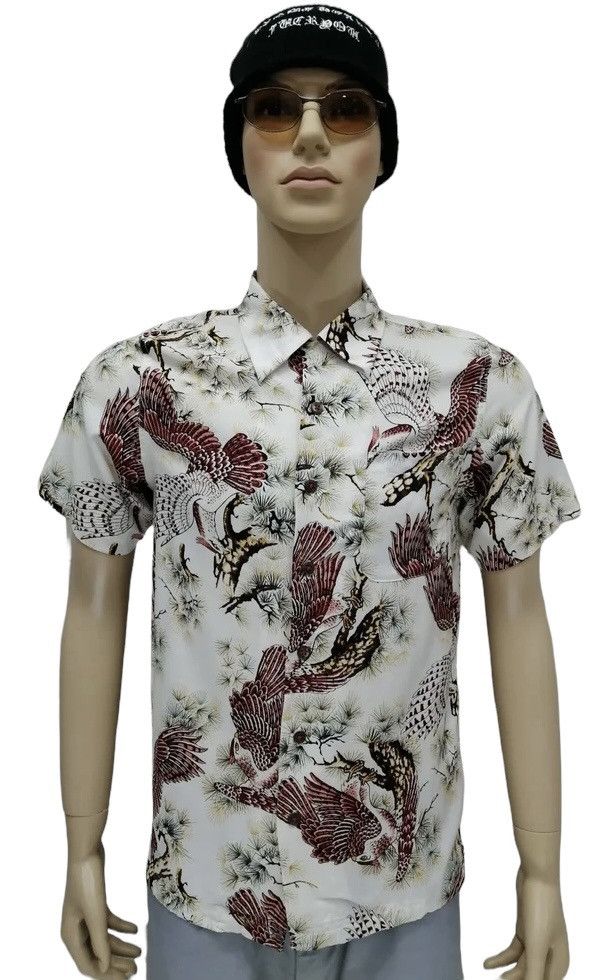 Japan Blue Very Rare💥Vintage 90's Japanese Sukajan Hawaii Rayon Shirt Size US S / EU 44-46 / 1 - 1 Thumbnail