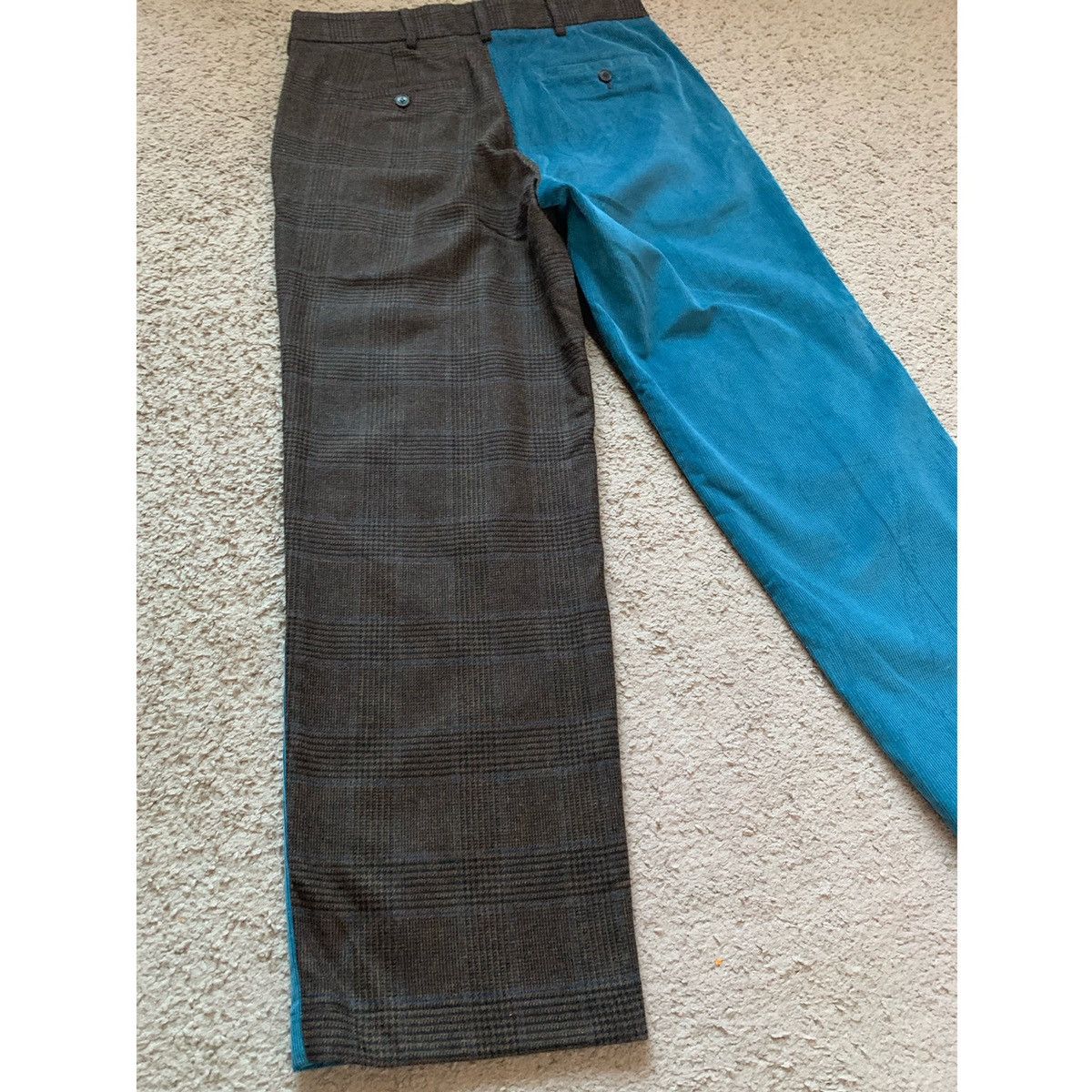 Noah NOAH PLEATED COLOR-BLOCK WOOL X CORDUROY PANTS Size US 32 / EU 48 - 4 Thumbnail