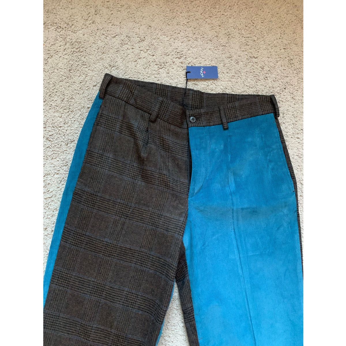 Noah NOAH PLEATED COLOR-BLOCK WOOL X CORDUROY PANTS Size US 32 / EU 48 - 2 Thumbnail