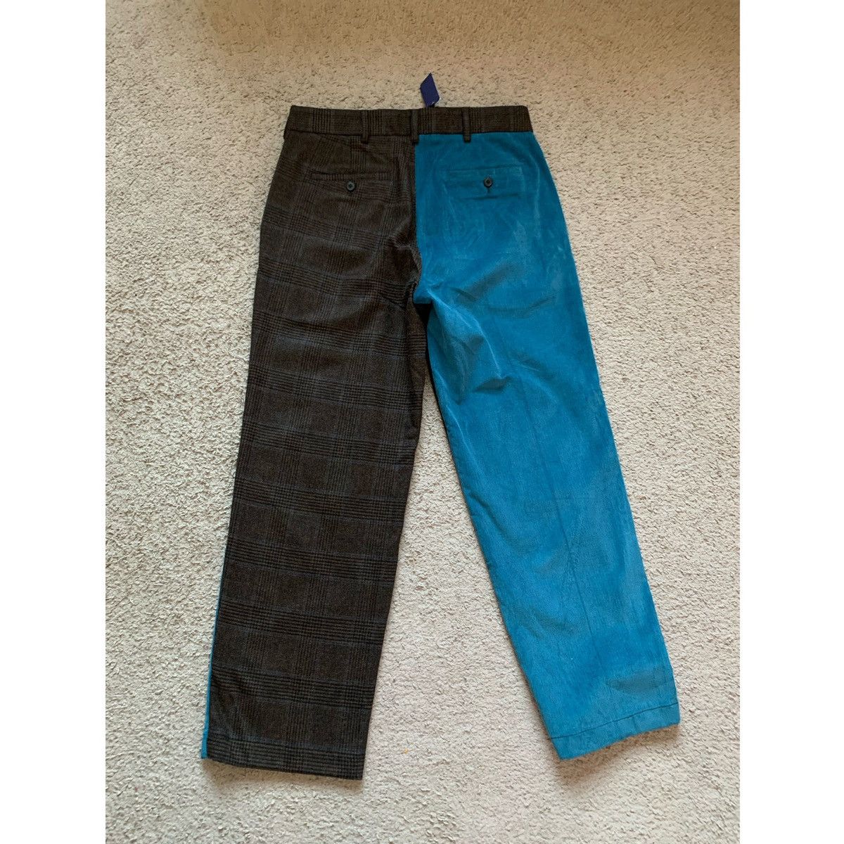 Noah NOAH PLEATED COLOR-BLOCK WOOL X CORDUROY PANTS Size US 32 / EU 48 - 3 Thumbnail