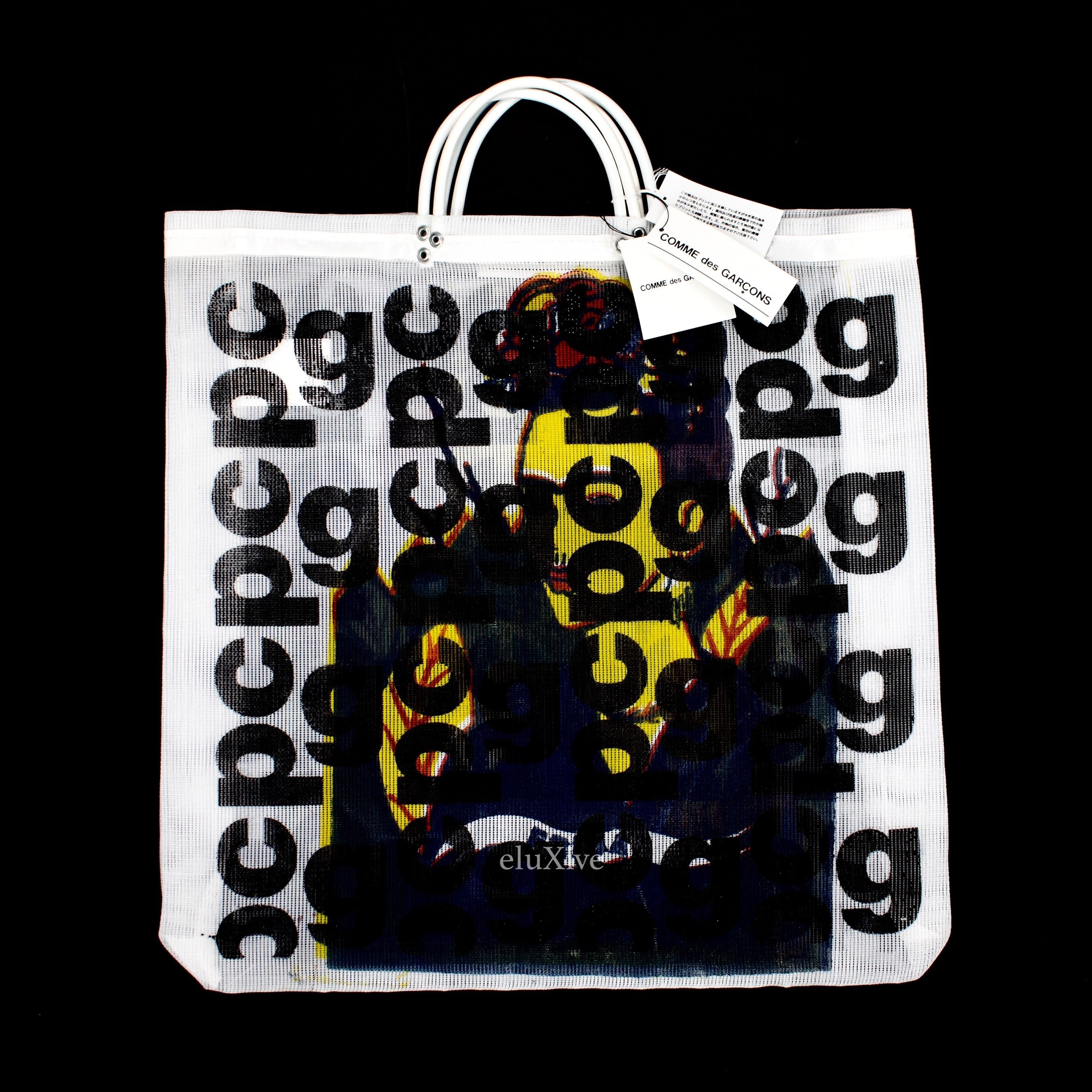 Frida Kahlo CDG Logo Overprint Mesh Bag DS