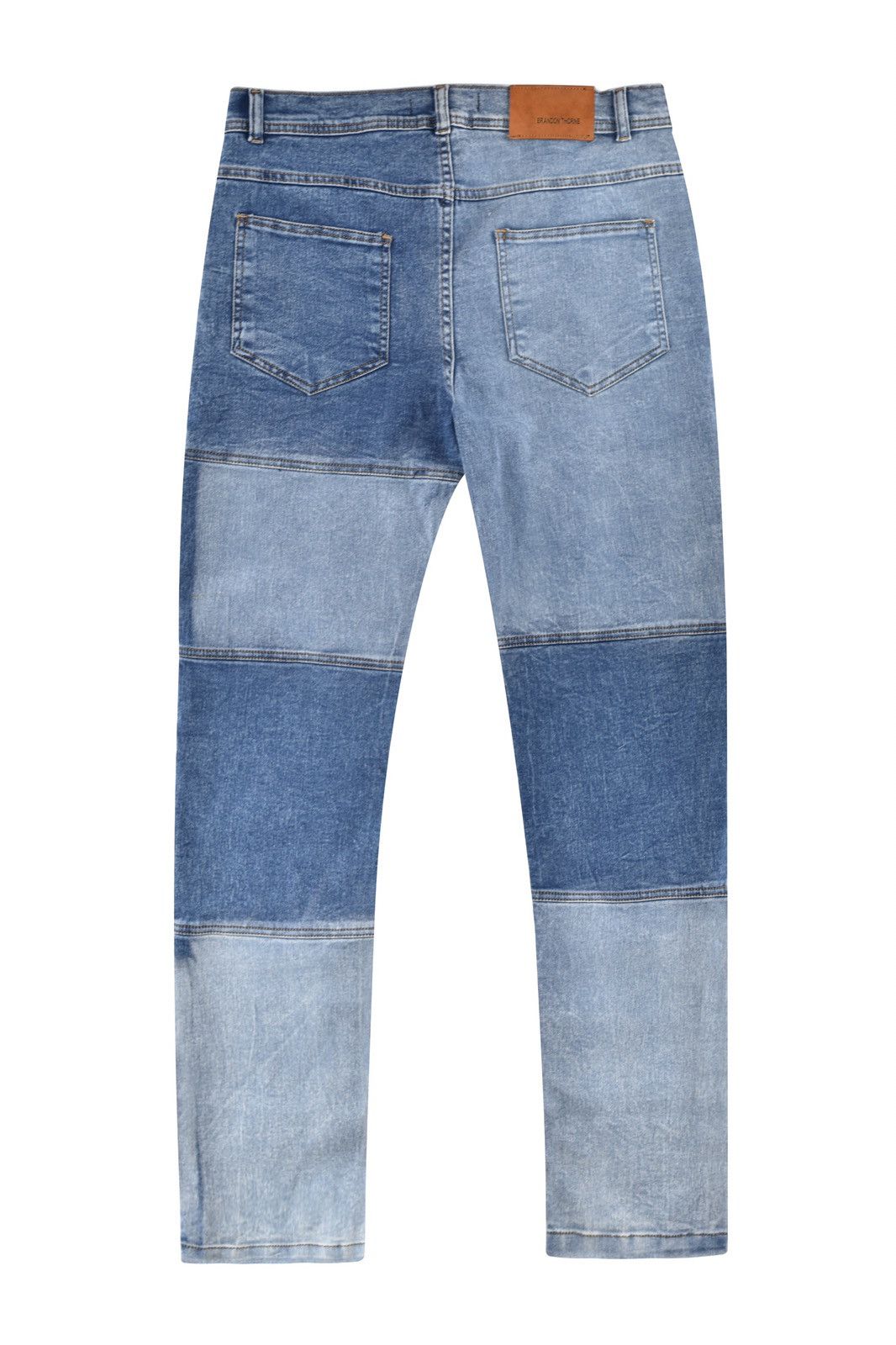 Vintage Patchwork Denim Light Wash Size US 28 / EU 44 - 4 Thumbnail