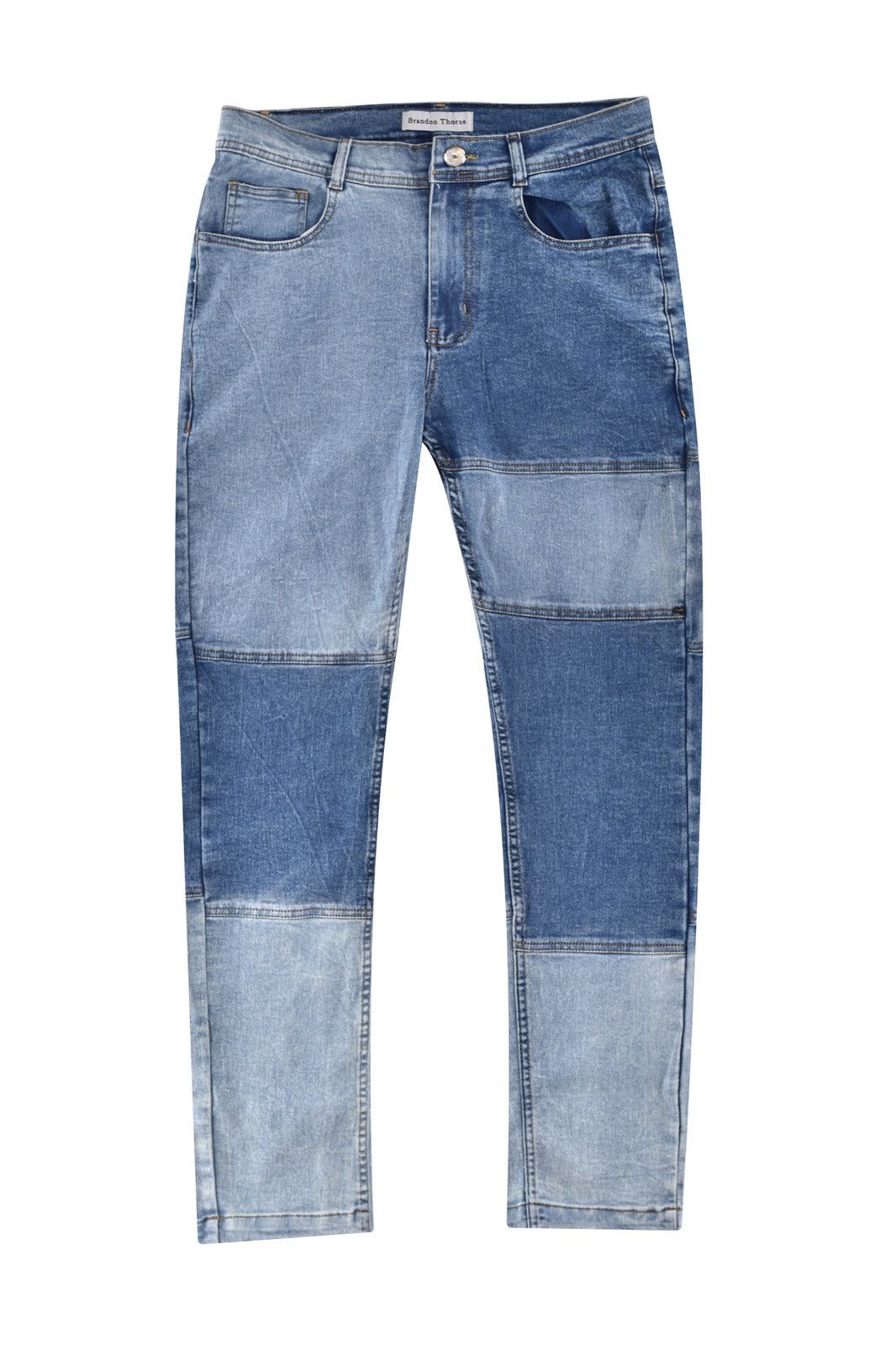 Vintage Patchwork Denim Light Wash Size US 28 / EU 44 - 3 Thumbnail