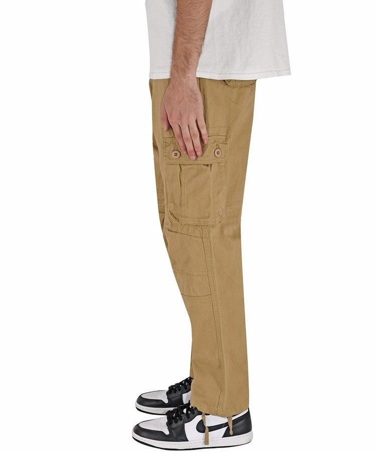 Japanese Brand 6 Pocket Cargo Pants Tan Size US 40 / EU 56 - 3 Thumbnail