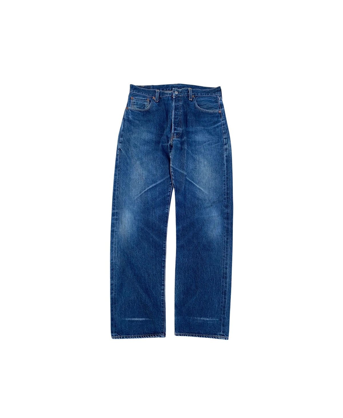 image of Archival Clothing x Levis 90's Vintage Levis Big E Selvedge Button 555 in Blue, Men's (Size 34)