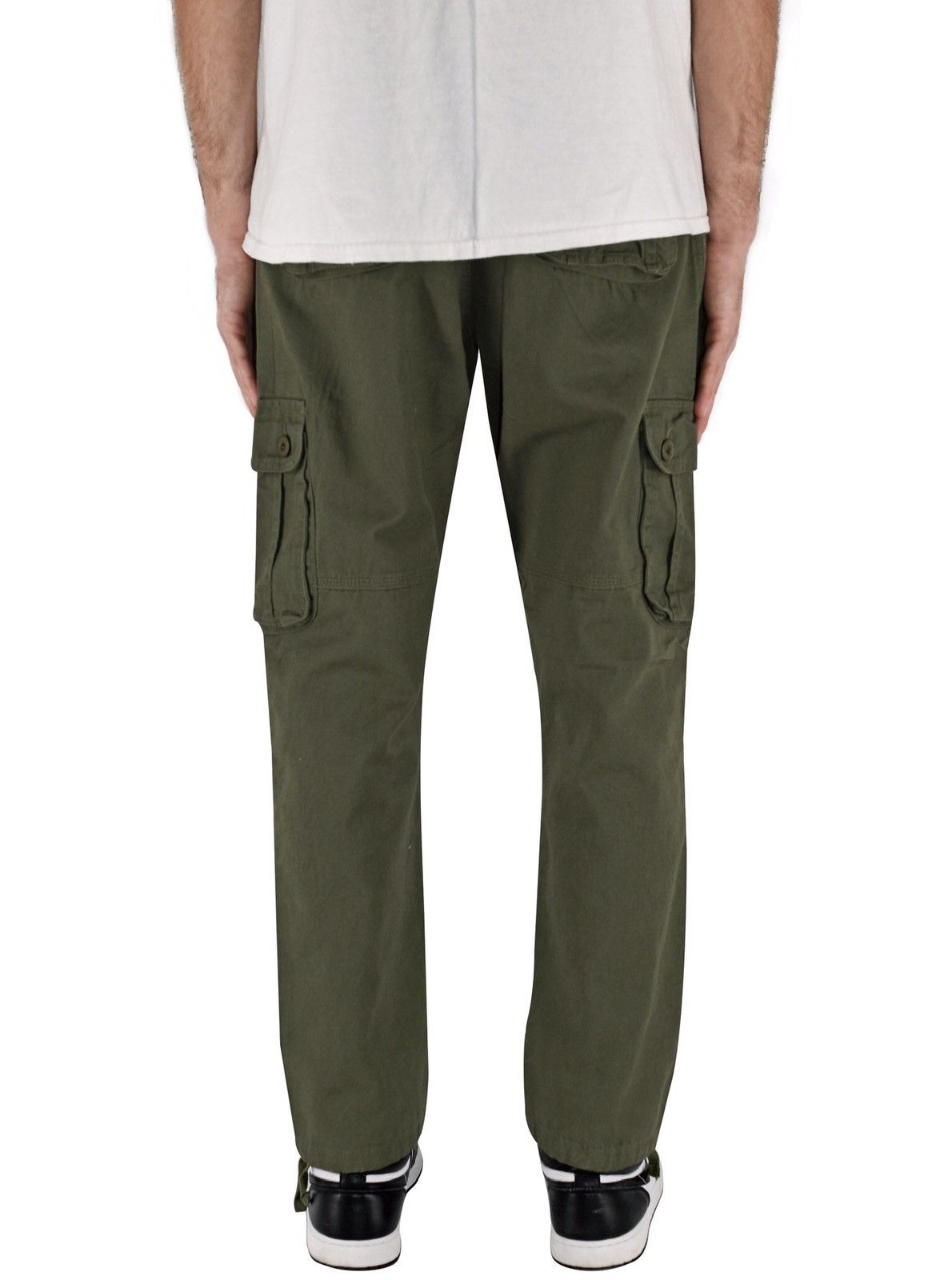 Japanese Brand 6 Pocket Cargo Pants Olive Green Size US 40 / EU 56 - 3 Thumbnail