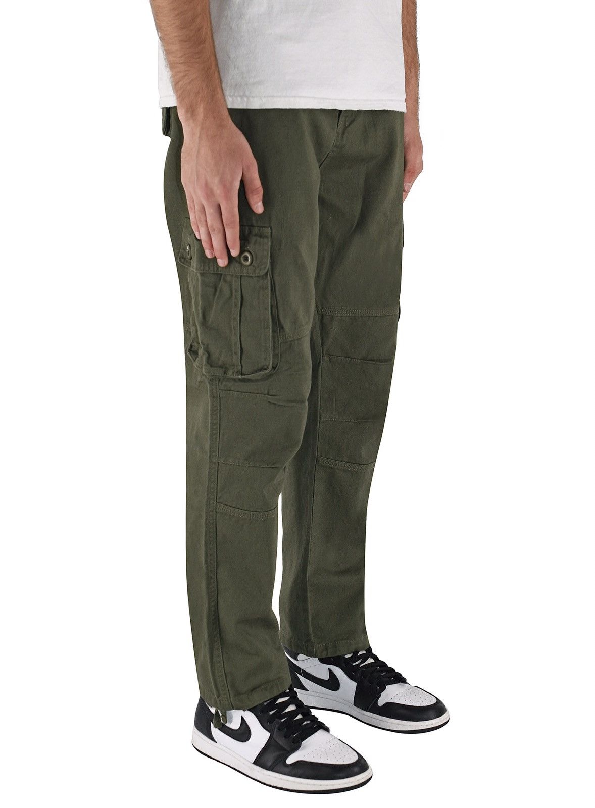 Japanese Brand 6 Pocket Cargo Pants Olive Green Size US 40 / EU 56 - 1 Thumbnail