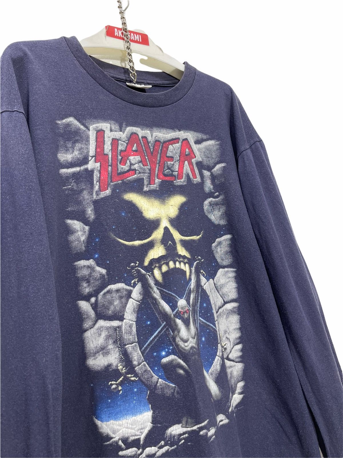 Band Tees ☠ Vtg 1995 Slayer Live Intrusion Long Sleeve Tee 3🟩7 Size US L / EU 52-54 / 3 - 2 Thumbnail