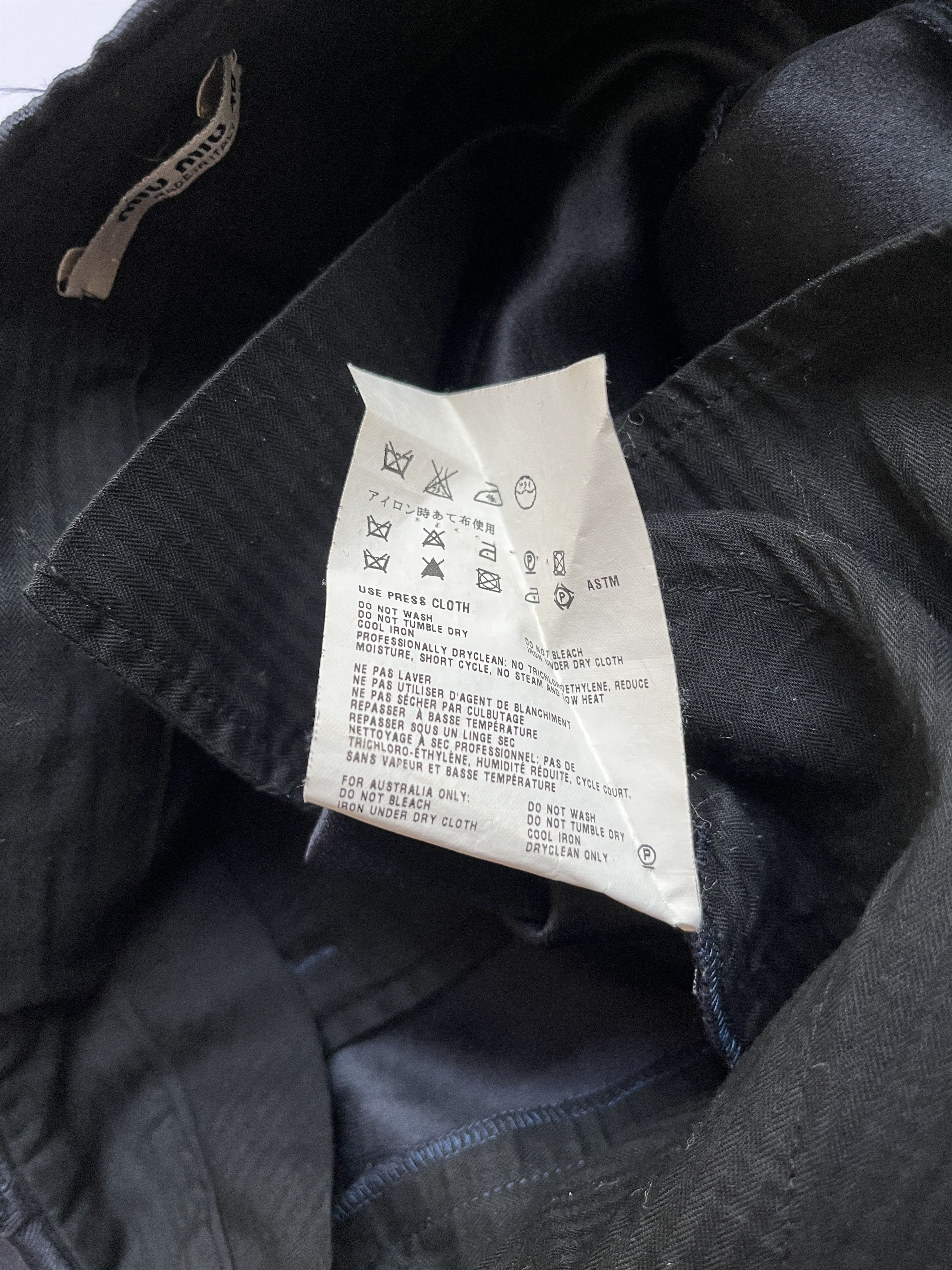 Miu Miu ⚡️QUICK SALE⚡️2006 Miu Miu Navy Satin Pants Trousers Size US 32 / EU 48 - 6 Thumbnail