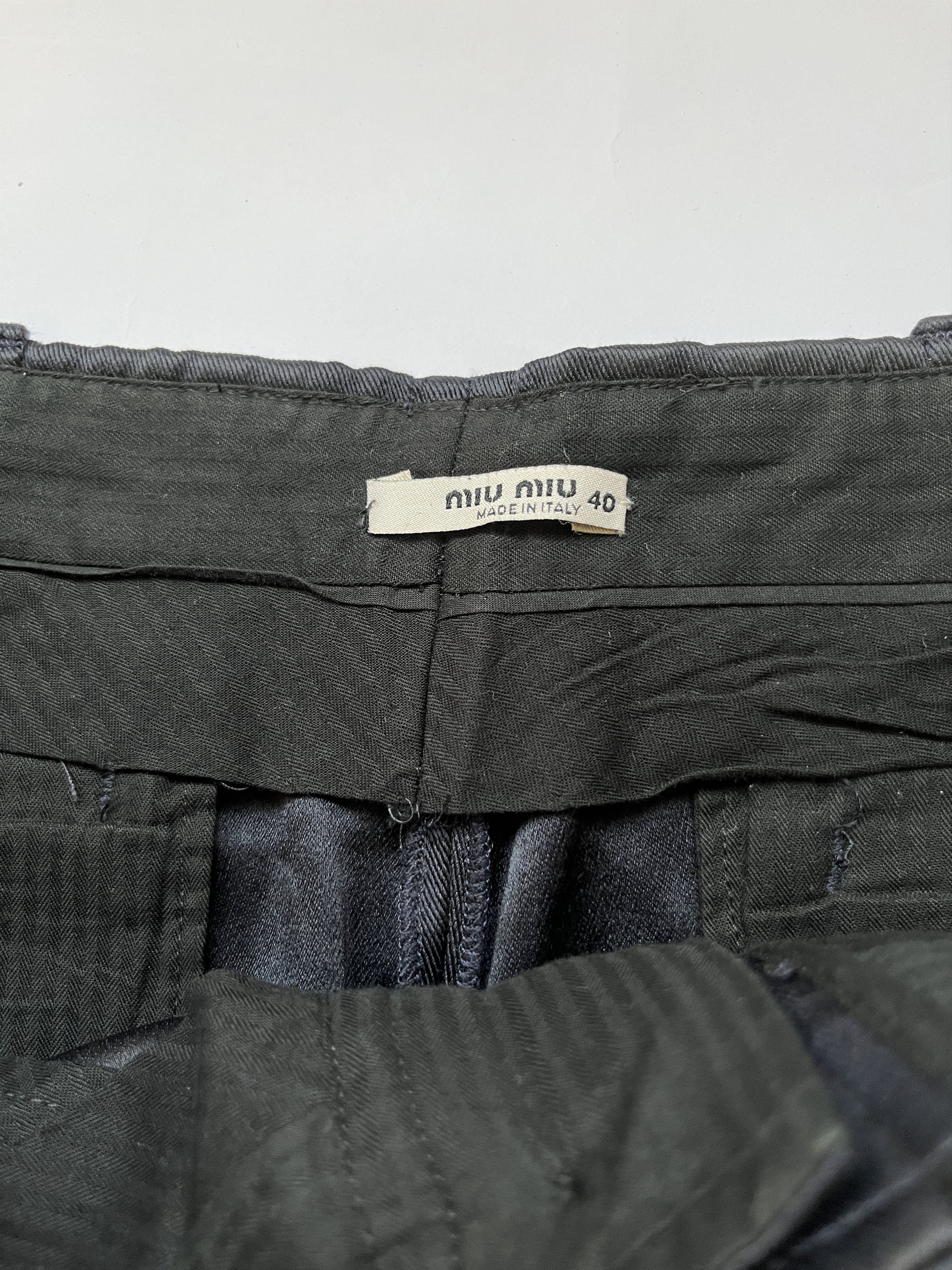 Miu Miu ⚡️QUICK SALE⚡️2006 Miu Miu Navy Satin Pants Trousers Size US 32 / EU 48 - 4 Thumbnail