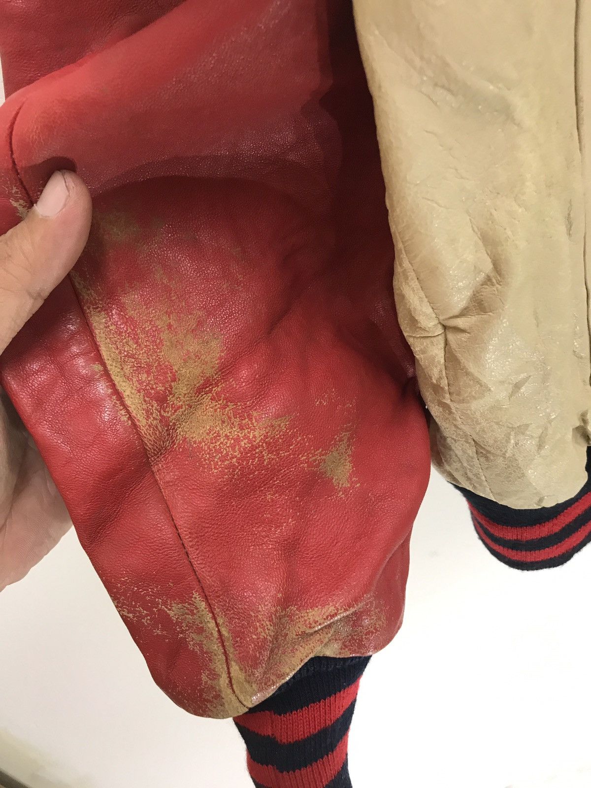 Guess Guess USA Vintage Varsity Leather Jacket Patina Size US M / EU 48-50 / 2 - 16 Thumbnail