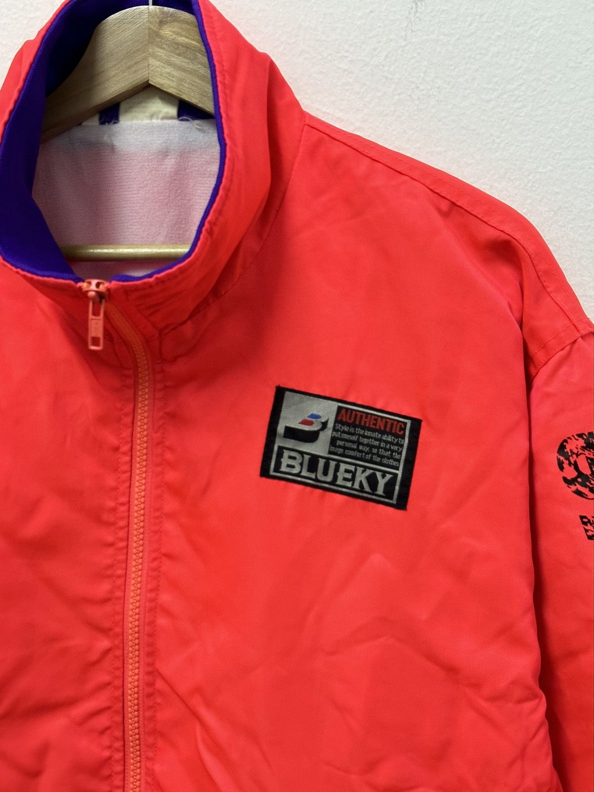 Japanese Brand × Vintage Vintage Blueky Black Wave Hawaiian Big Logo Zipper Jacket Size US M / EU 48-50 / 2 - 4 Thumbnail