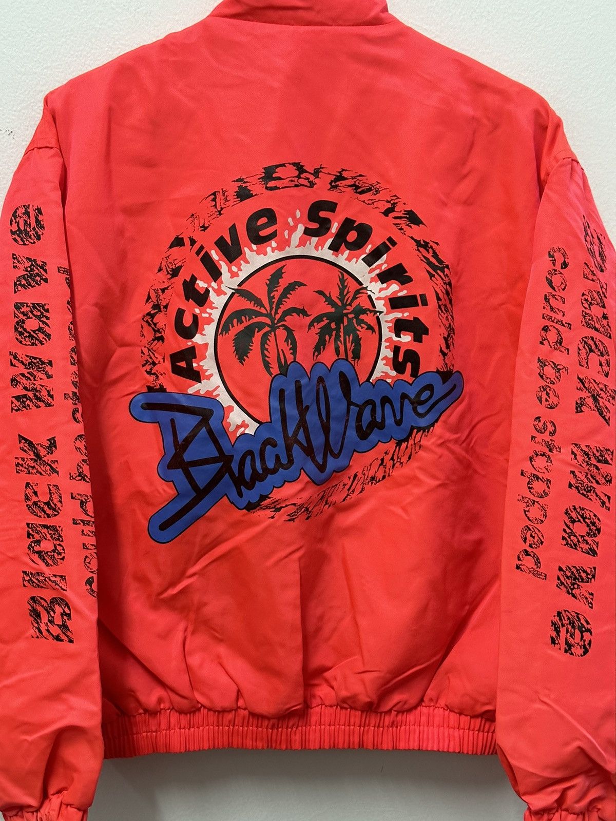Japanese Brand × Vintage Vintage Blueky Black Wave Hawaiian Big Logo Zipper Jacket Size US M / EU 48-50 / 2 - 2 Thumbnail