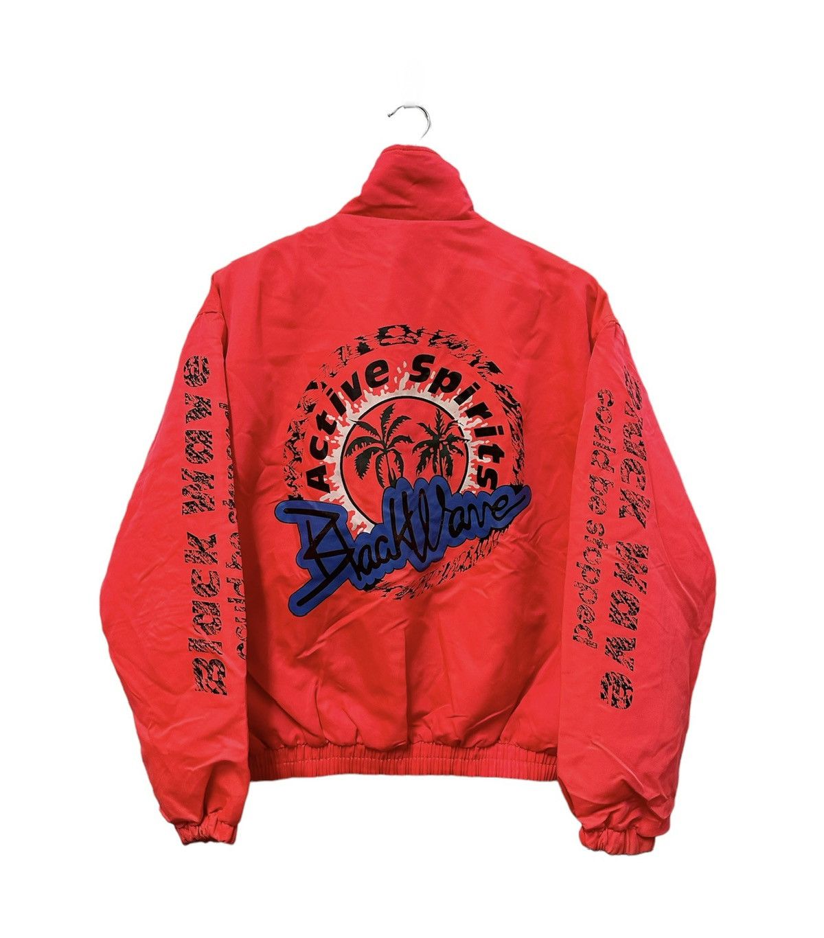 Japanese Brand × Vintage Vintage Blueky Black Wave Hawaiian Big Logo Zipper Jacket Size US M / EU 48-50 / 2 - 1 Thumbnail