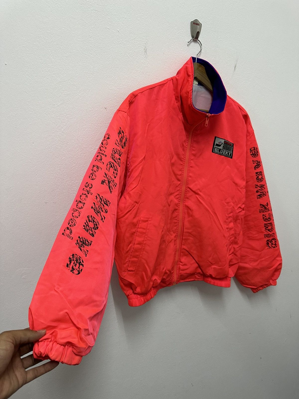 Japanese Brand × Vintage Vintage Blueky Black Wave Hawaiian Big Logo Zipper Jacket Size US M / EU 48-50 / 2 - 9 Thumbnail