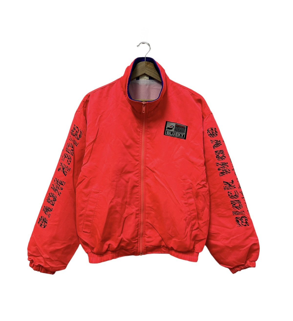 Japanese Brand × Vintage Vintage Blueky Black Wave Hawaiian Big Logo Zipper Jacket Size US M / EU 48-50 / 2 - 3 Thumbnail