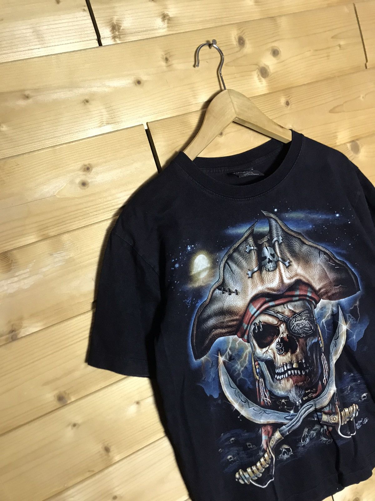 Vintage Vintage Skull pirate t-shirt Size US M / EU 48-50 / 2 - 2 Thumbnail