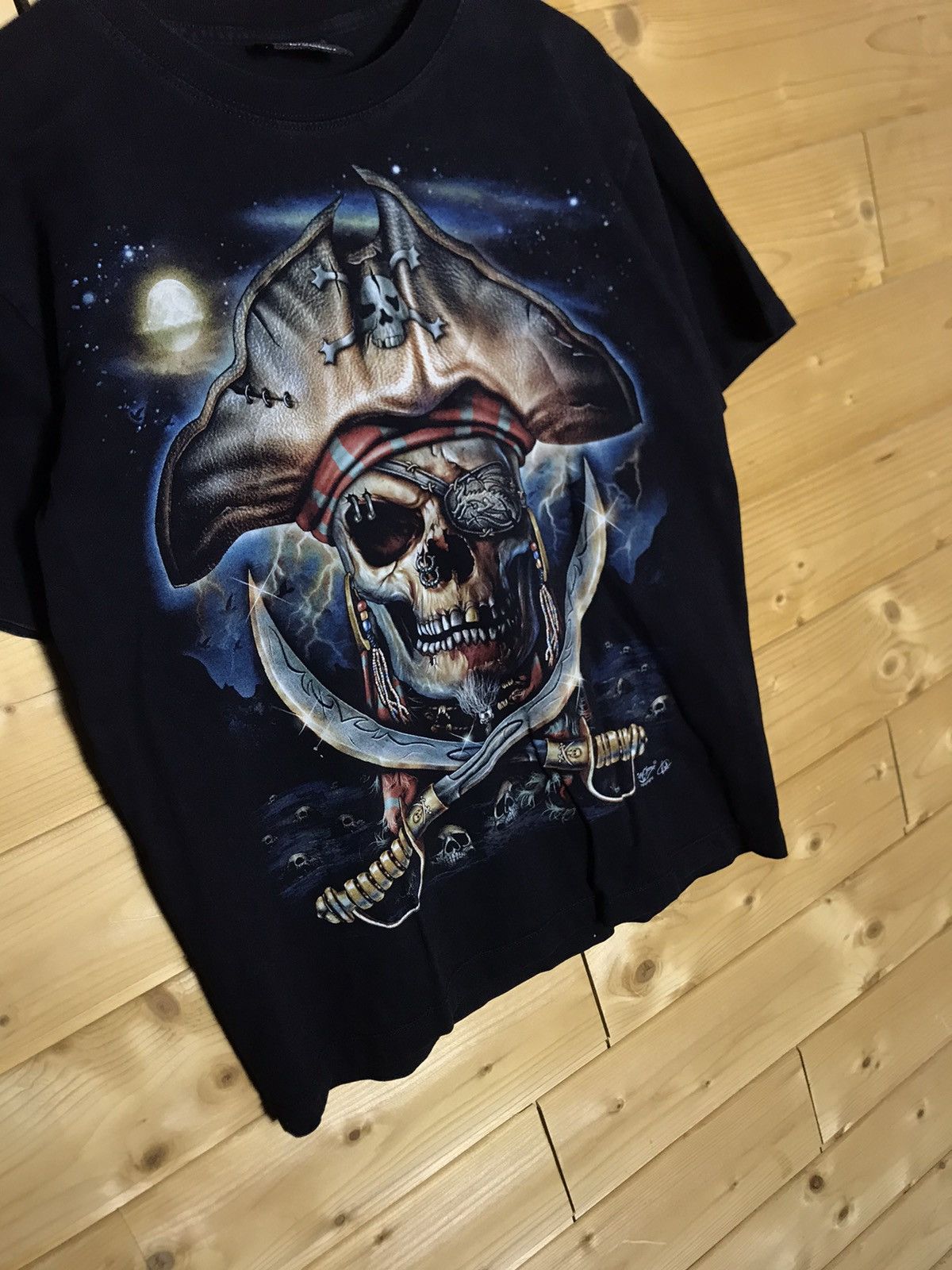 Vintage Vintage Skull pirate t-shirt Size US M / EU 48-50 / 2 - 3 Thumbnail