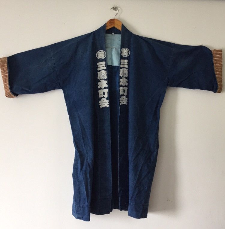 Indigo × Japanese Brand Rare indigo Shi-Jing Oversize kimono Jacket Japannese Brand Size US L / EU 52-54 / 3 - 7 Thumbnail