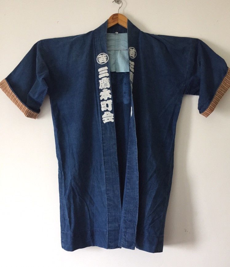 Indigo × Japanese Brand Rare indigo Shi-Jing Oversize kimono Jacket Japannese Brand Size US L / EU 52-54 / 3 - 5 Thumbnail