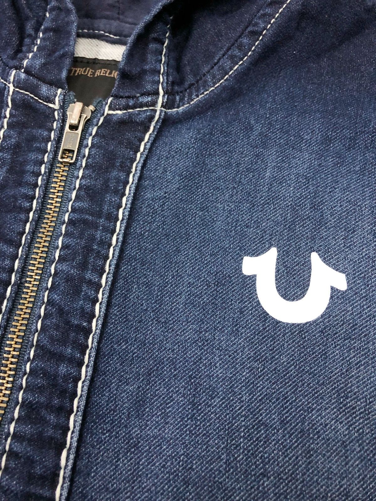 True Religion 00’s TRUE RELIGION sleeveless denim zipper hoodie Size US M / EU 48-50 / 2 - 15 Thumbnail