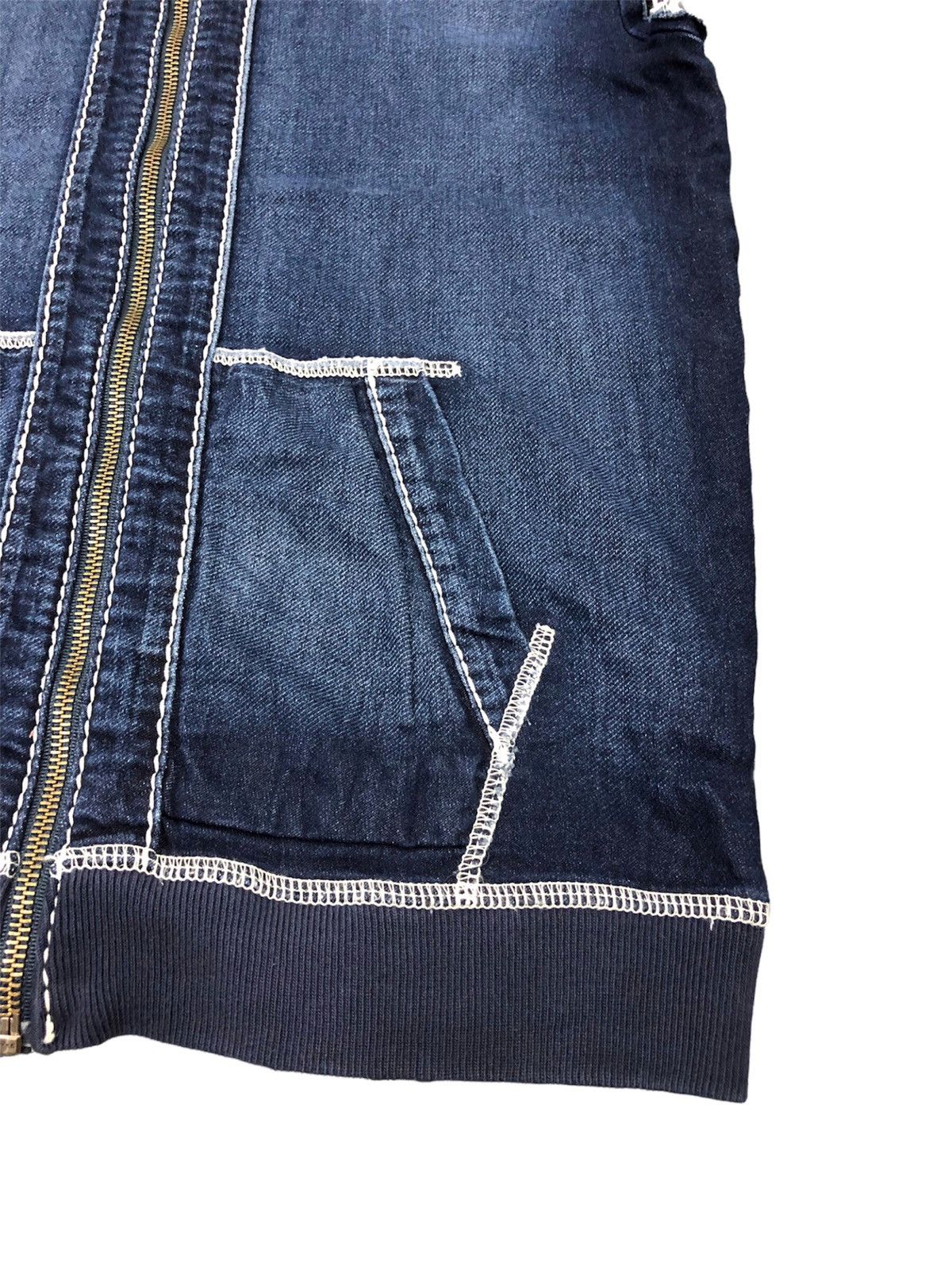 True Religion 00’s TRUE RELIGION sleeveless denim zipper hoodie Size US M / EU 48-50 / 2 - 5 Thumbnail