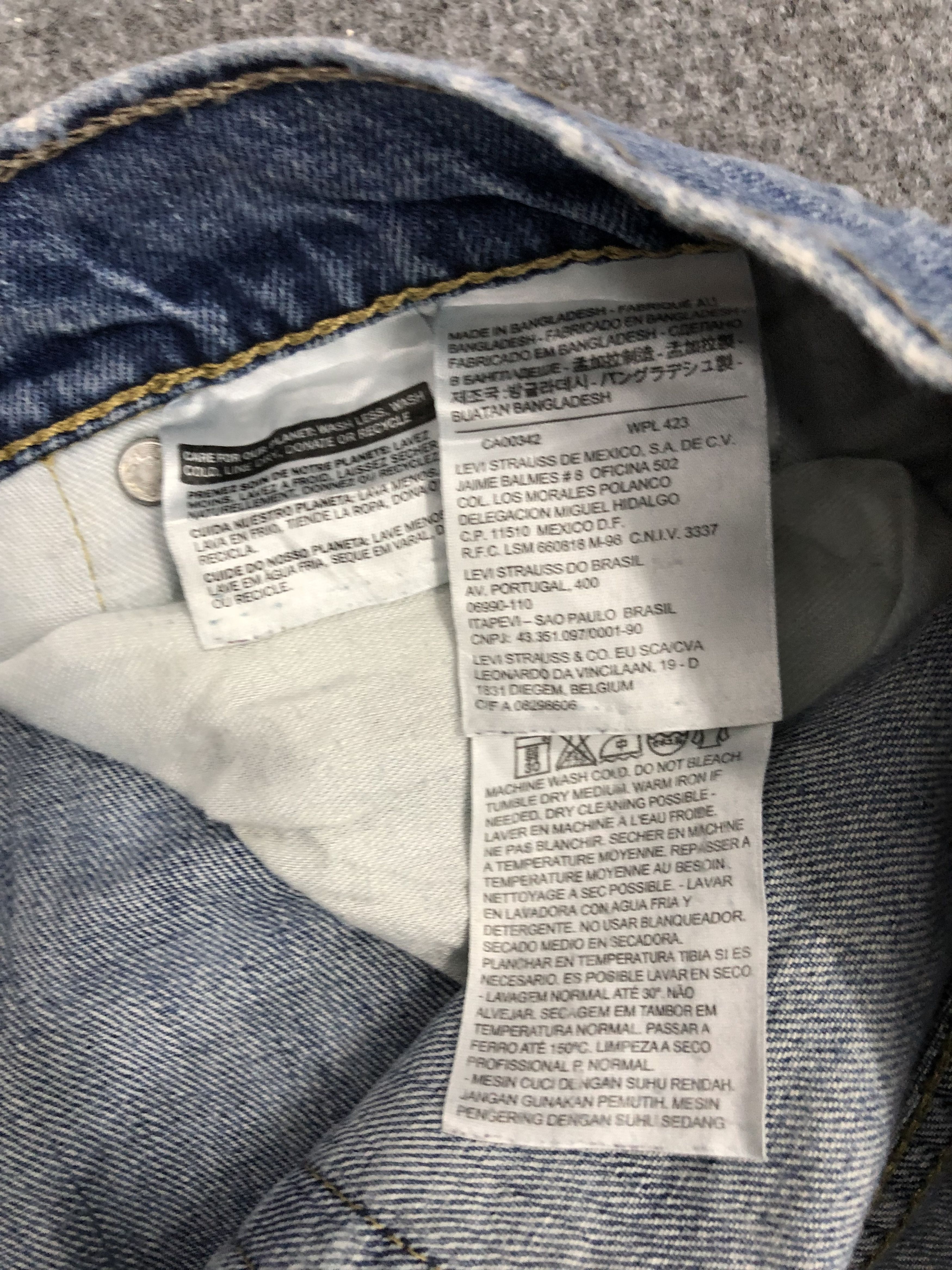 Levi's × Vintage Vintage Levis 513 Light Blue Jeans DP1258 Size US 34 / EU 50 - 6 Thumbnail
