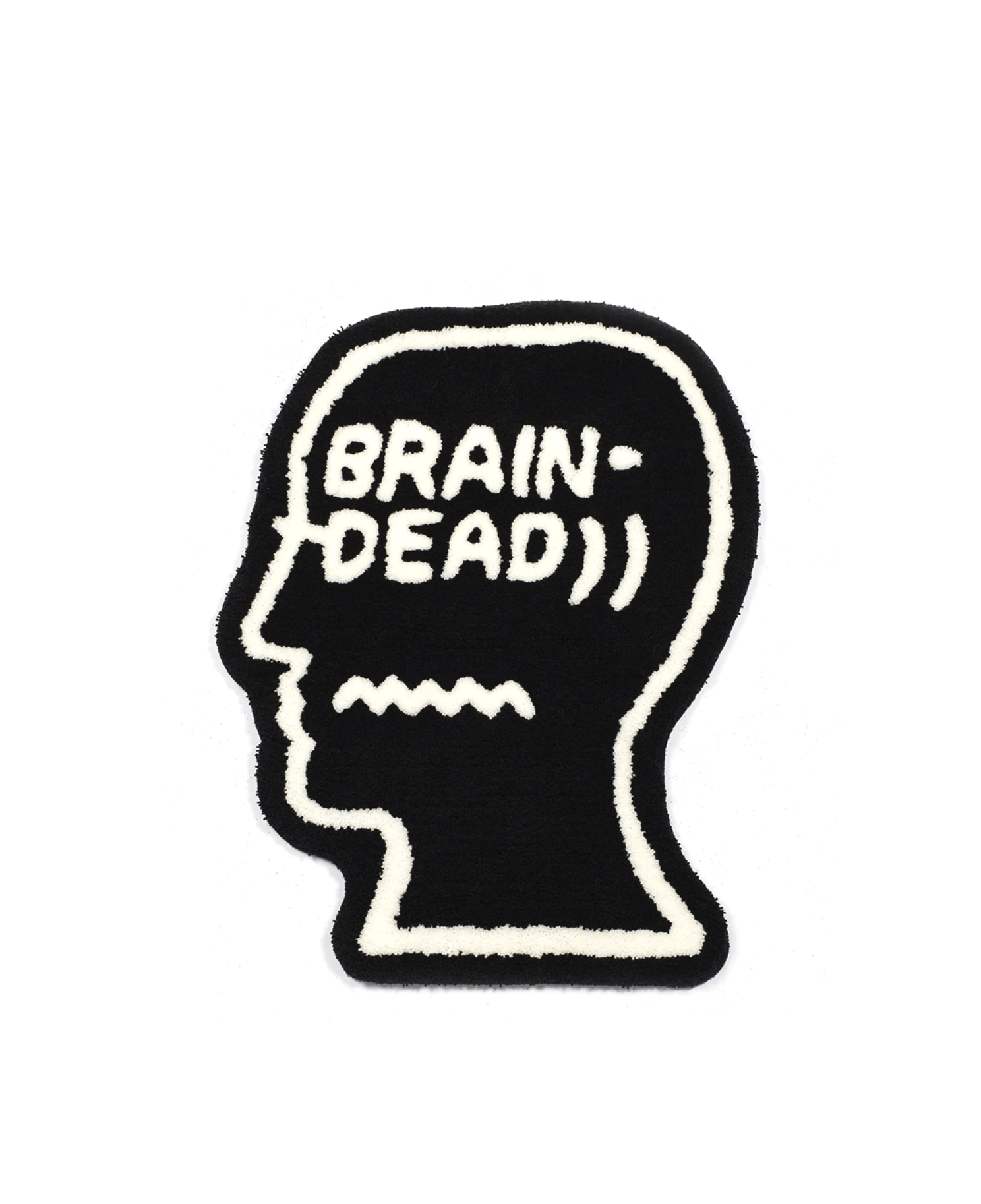 BRAIN DEAD ラグマット 小 Brain Dead BRAIN DEAD LOGO HEAD RUG - BLACK | Grailed