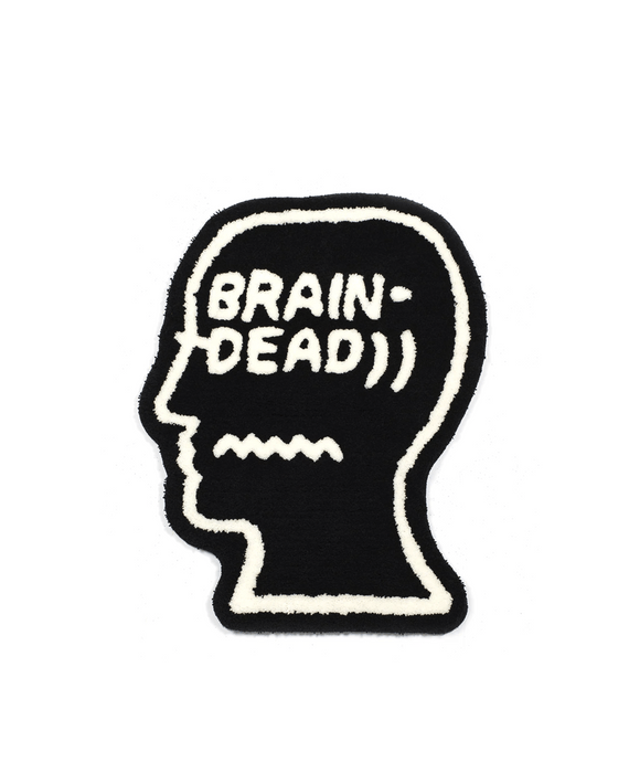 Brain Dead BRAIN DEAD LOGO HEAD RUG BLACK Grailed