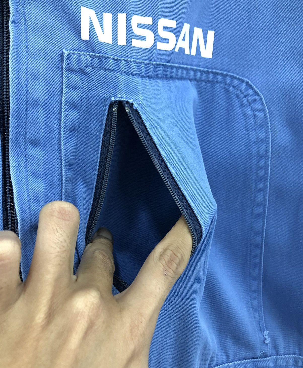 Sports Specialties Vintage 90s Nissan Overall Workwear Jumpsuit Size US 39 - 7 Thumbnail