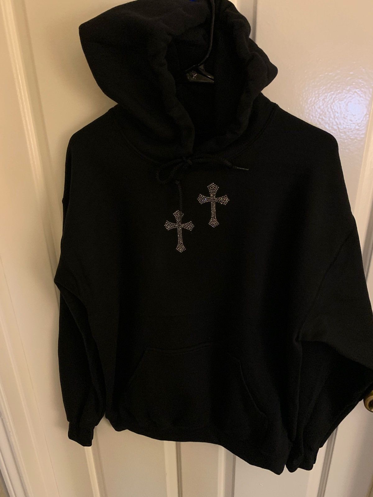 Vintage Rhinestones Cross and Wings Vintage Hoodie Size US XL / EU 56 / 4 - 4 Thumbnail