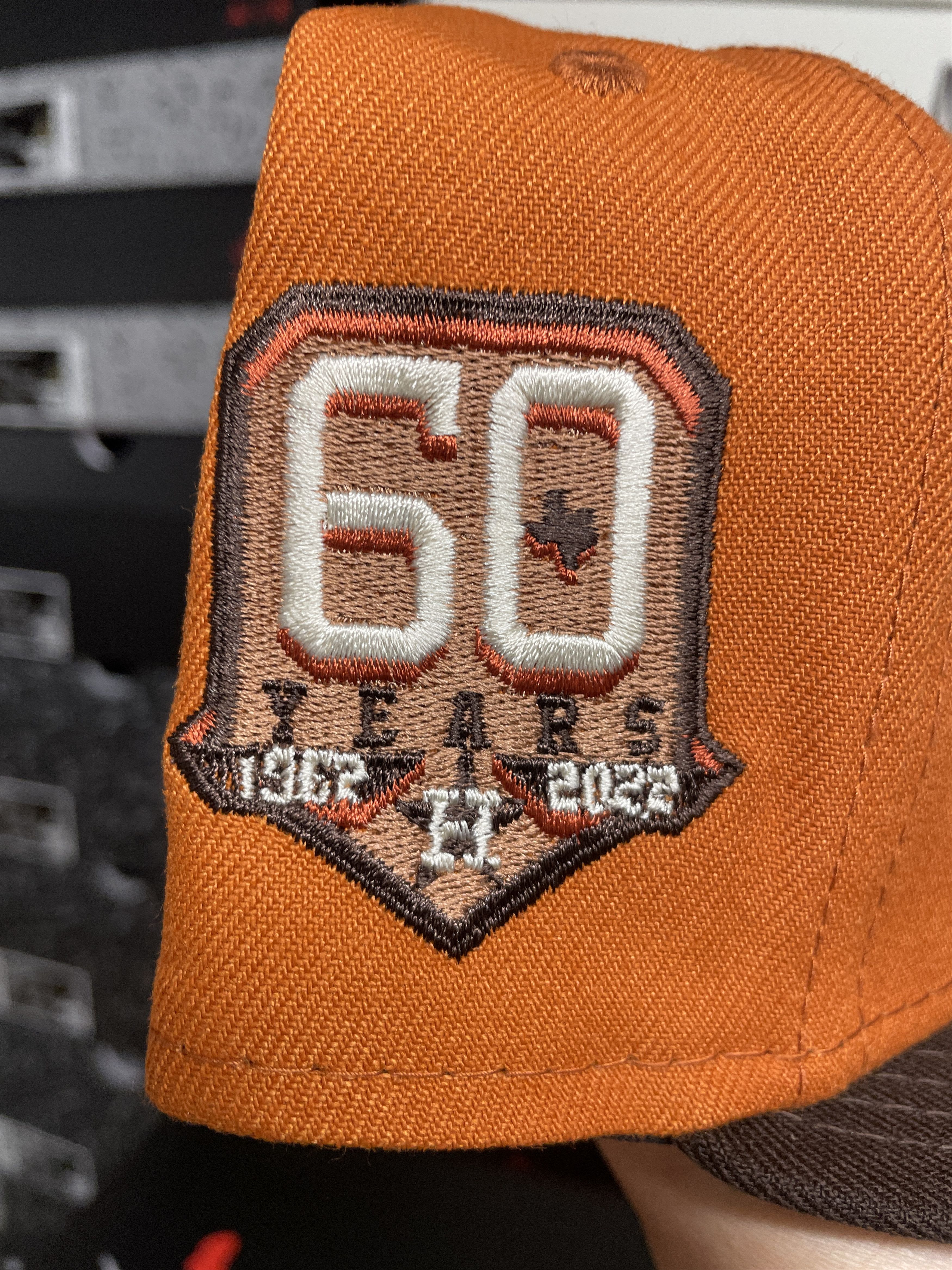 MLB × New Era 7 1/8 Orange Brown Houston Astros Fall Pack Campfire Crown Size ONE SIZE - 4 Thumbnail