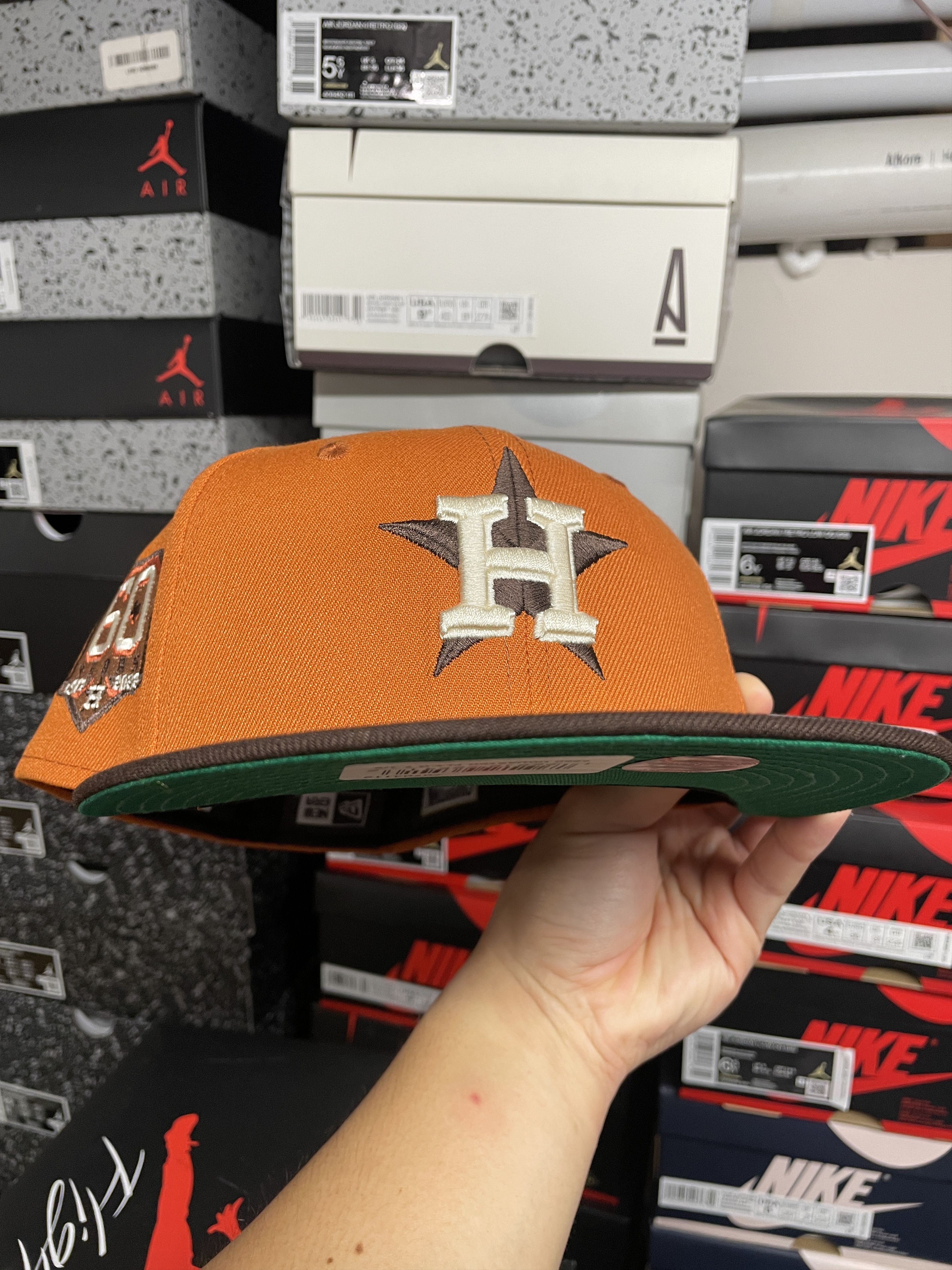 MLB × New Era 7 1/8 Orange Brown Houston Astros Fall Pack Campfire Crown Size ONE SIZE - 7 Thumbnail