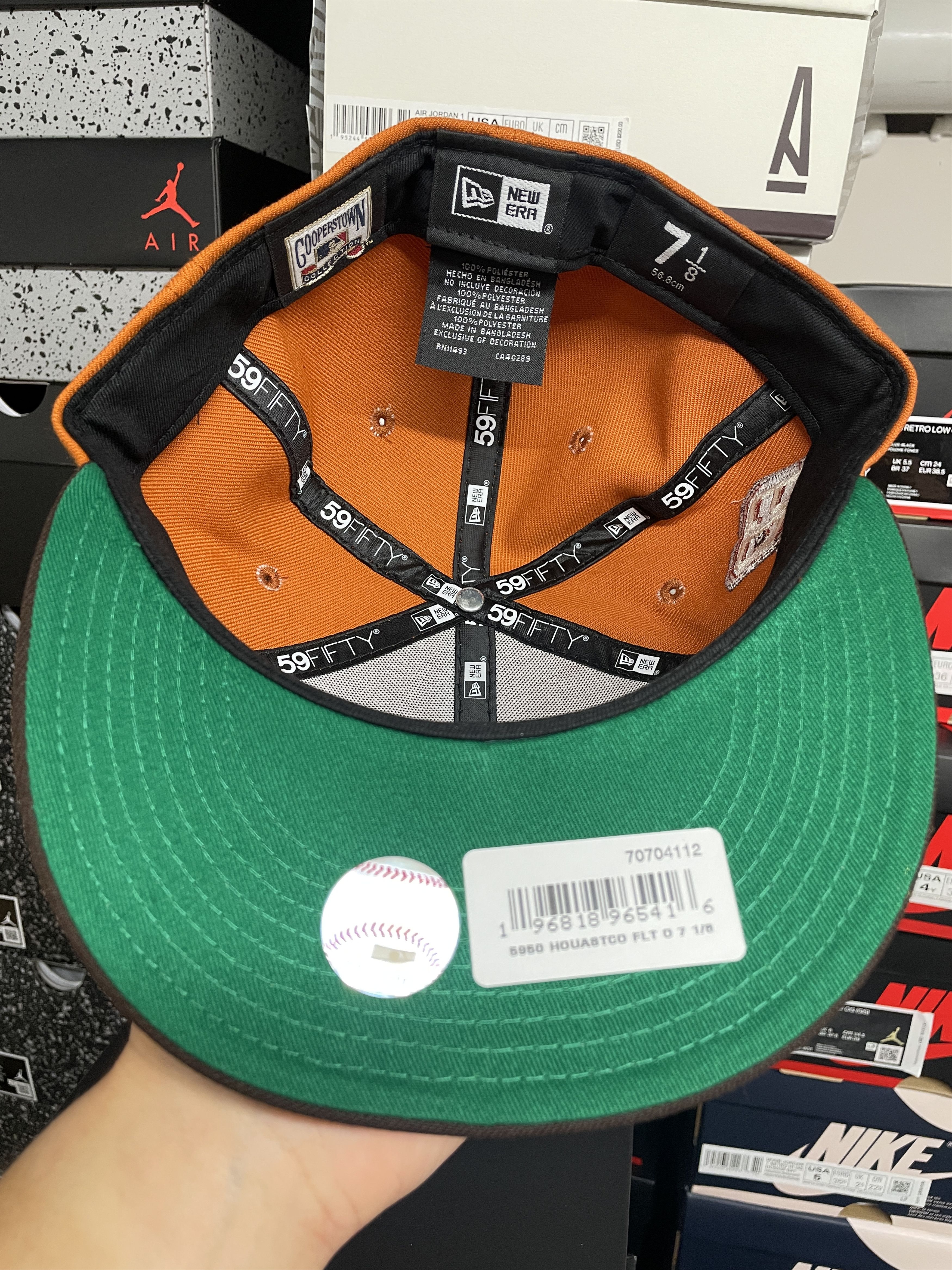 MLB × New Era 7 1/8 Orange Brown Houston Astros Fall Pack Campfire Crown Size ONE SIZE - 6 Thumbnail