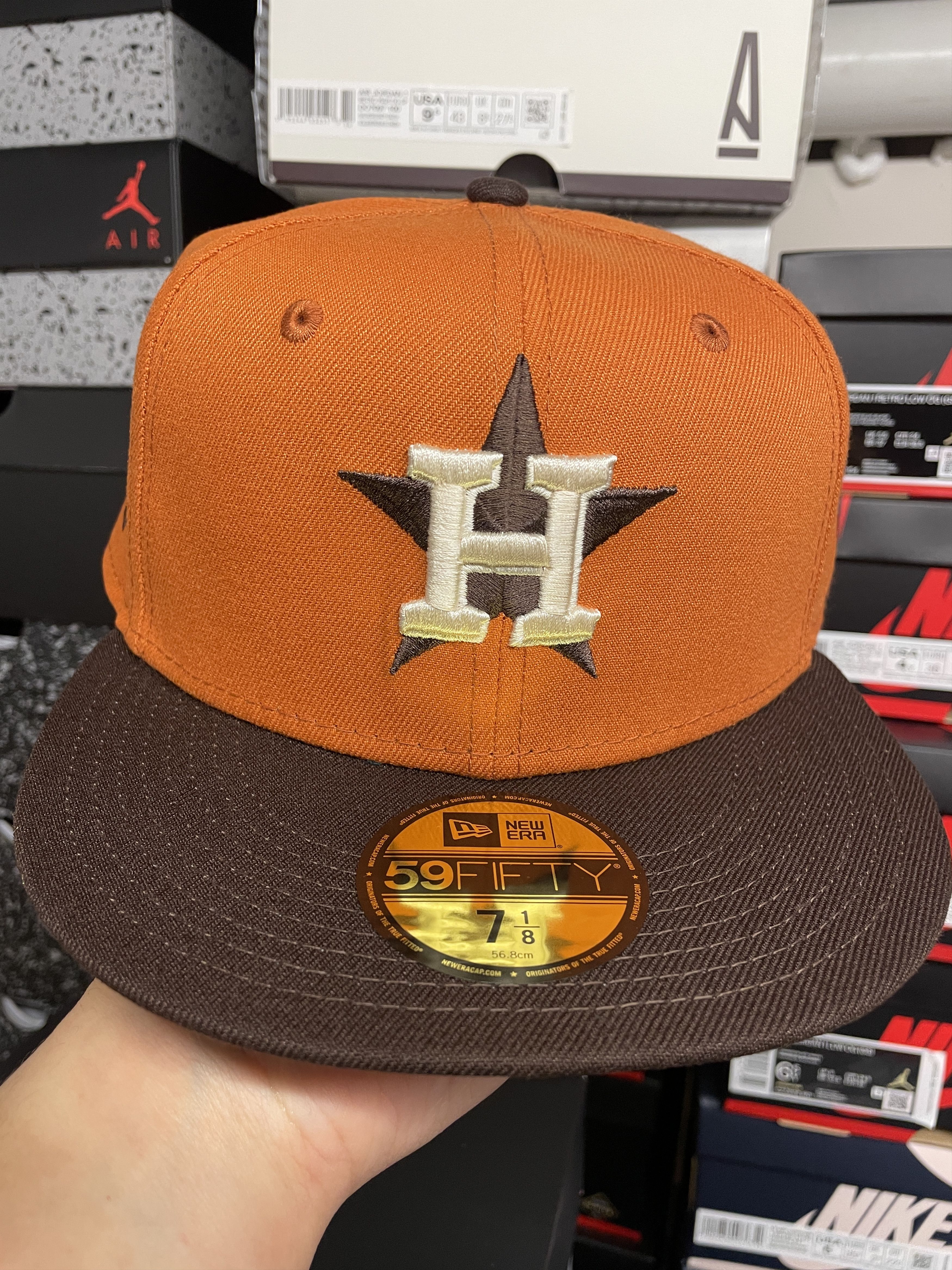 MLB × New Era 7 1/8 Orange Brown Houston Astros Fall Pack Campfire Crown Size ONE SIZE - 2 Thumbnail