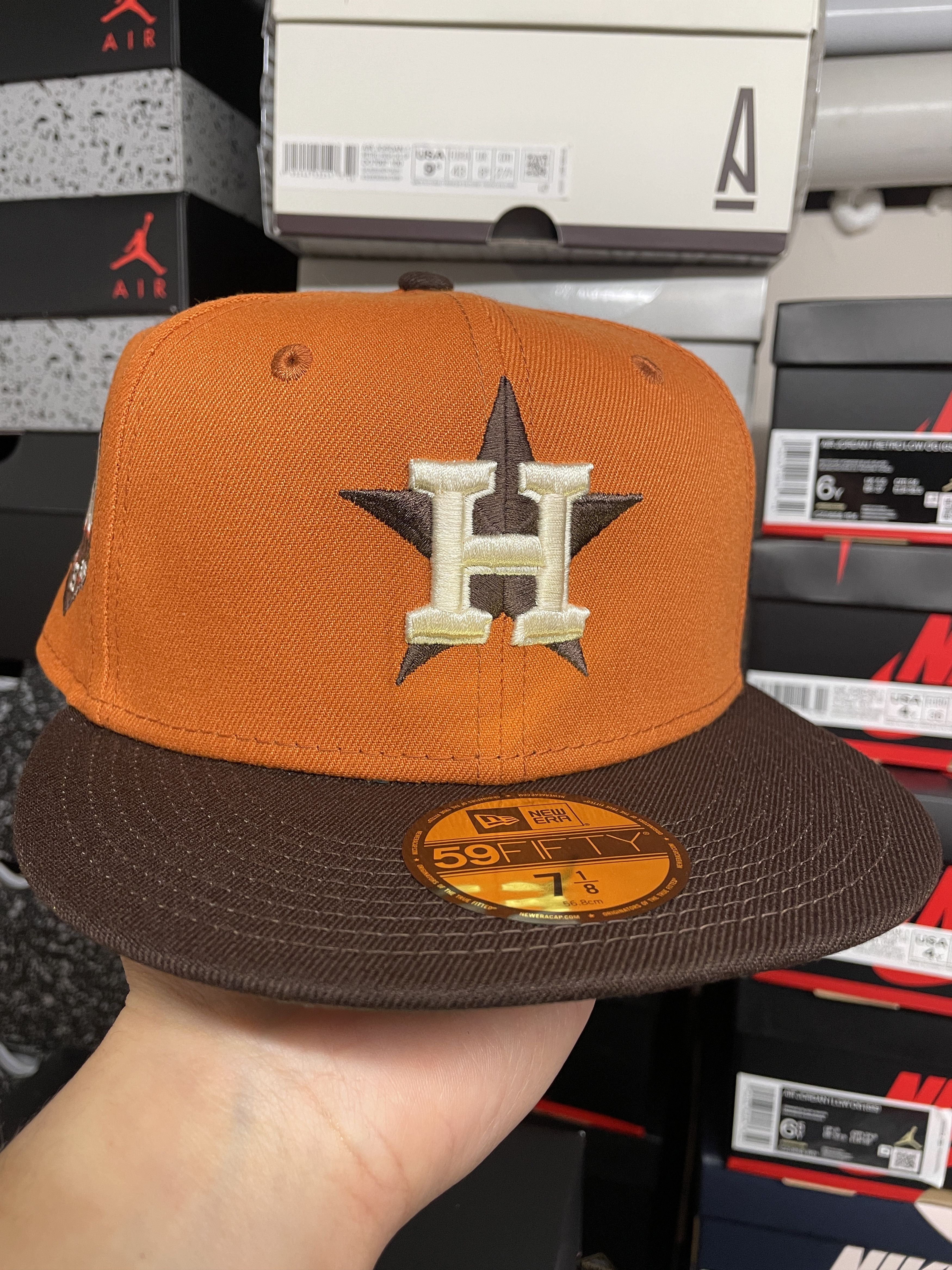 MLB × New Era 7 1/8 Orange Brown Houston Astros Fall Pack Campfire Crown Size ONE SIZE - 1 Thumbnail