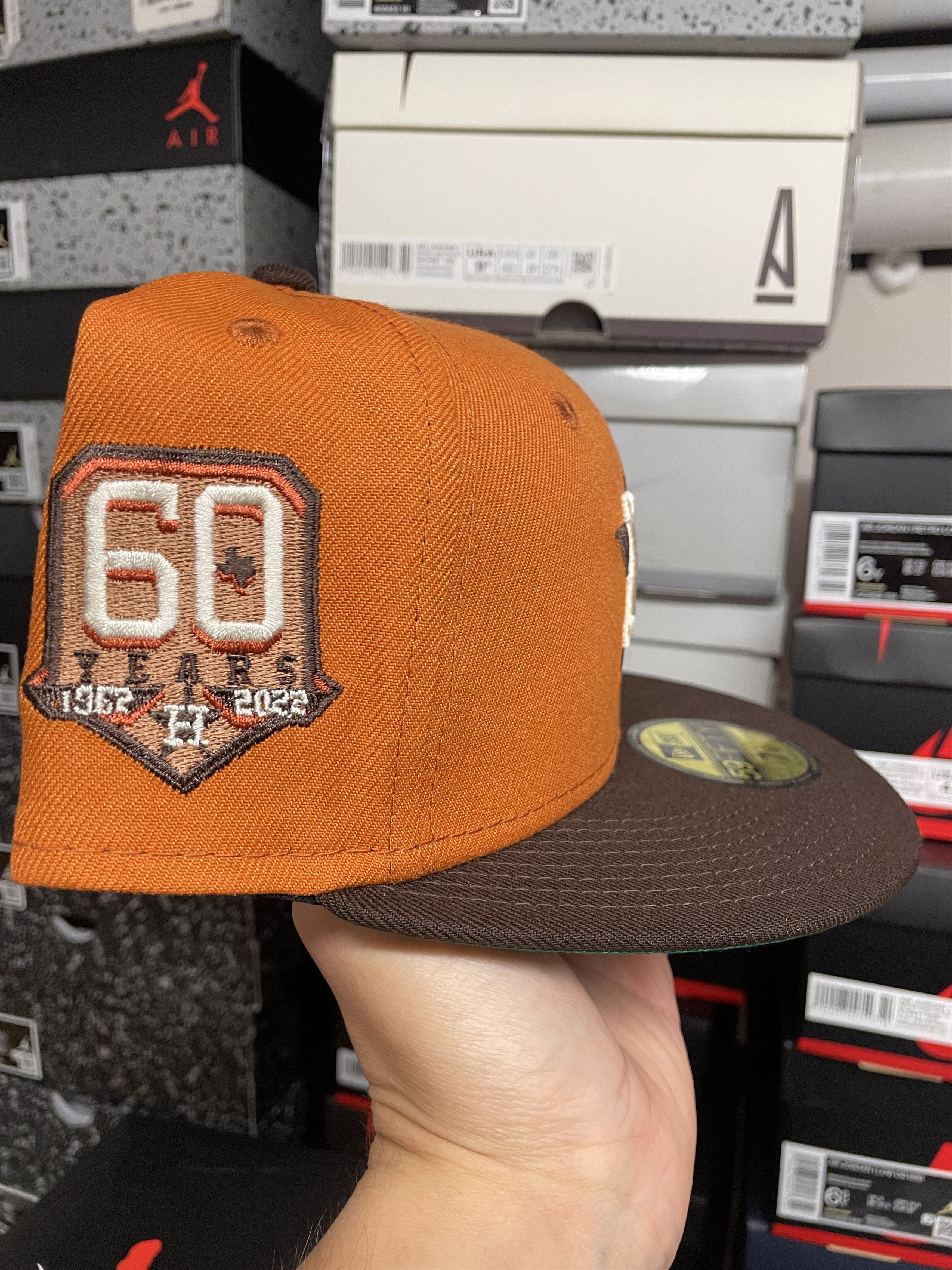 MLB × New Era 7 1/8 Orange Brown Houston Astros Fall Pack Campfire Crown Size ONE SIZE - 3 Thumbnail
