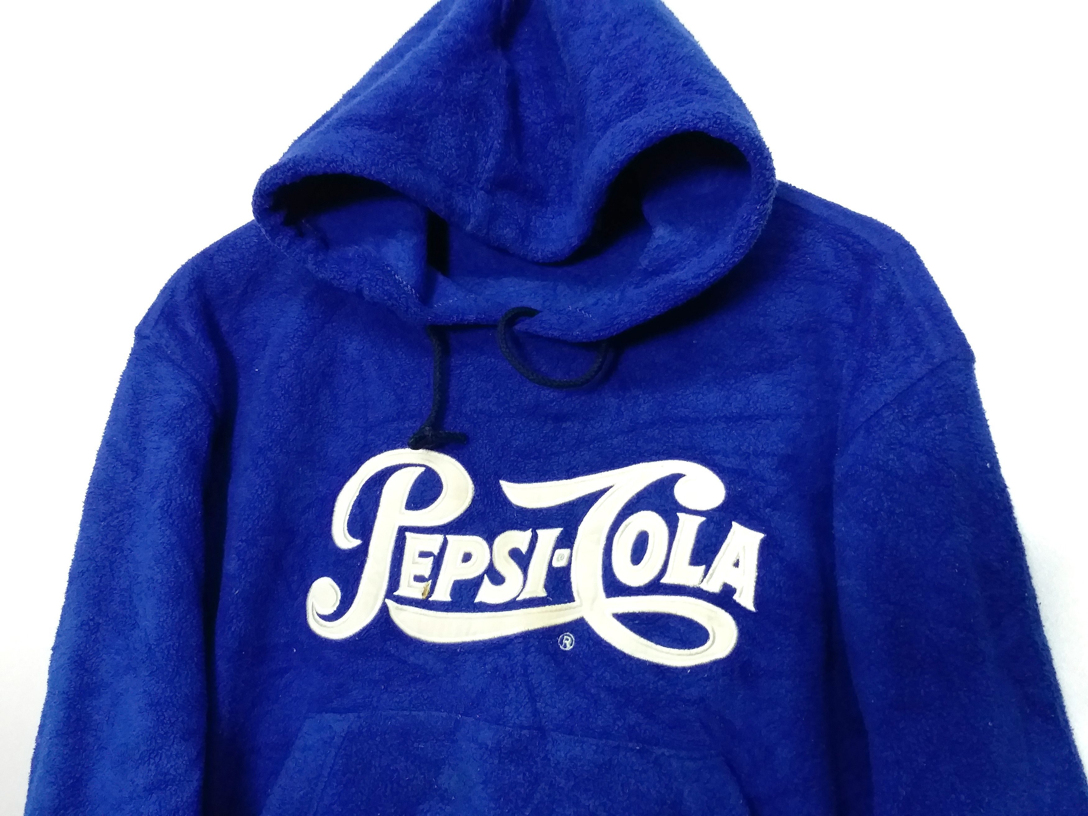Pepsi SALE💥Blue Fleece Sweatshirt Hooded by Pepsi Cola Size M Size US M / EU 48-50 / 2 - 2 Thumbnail